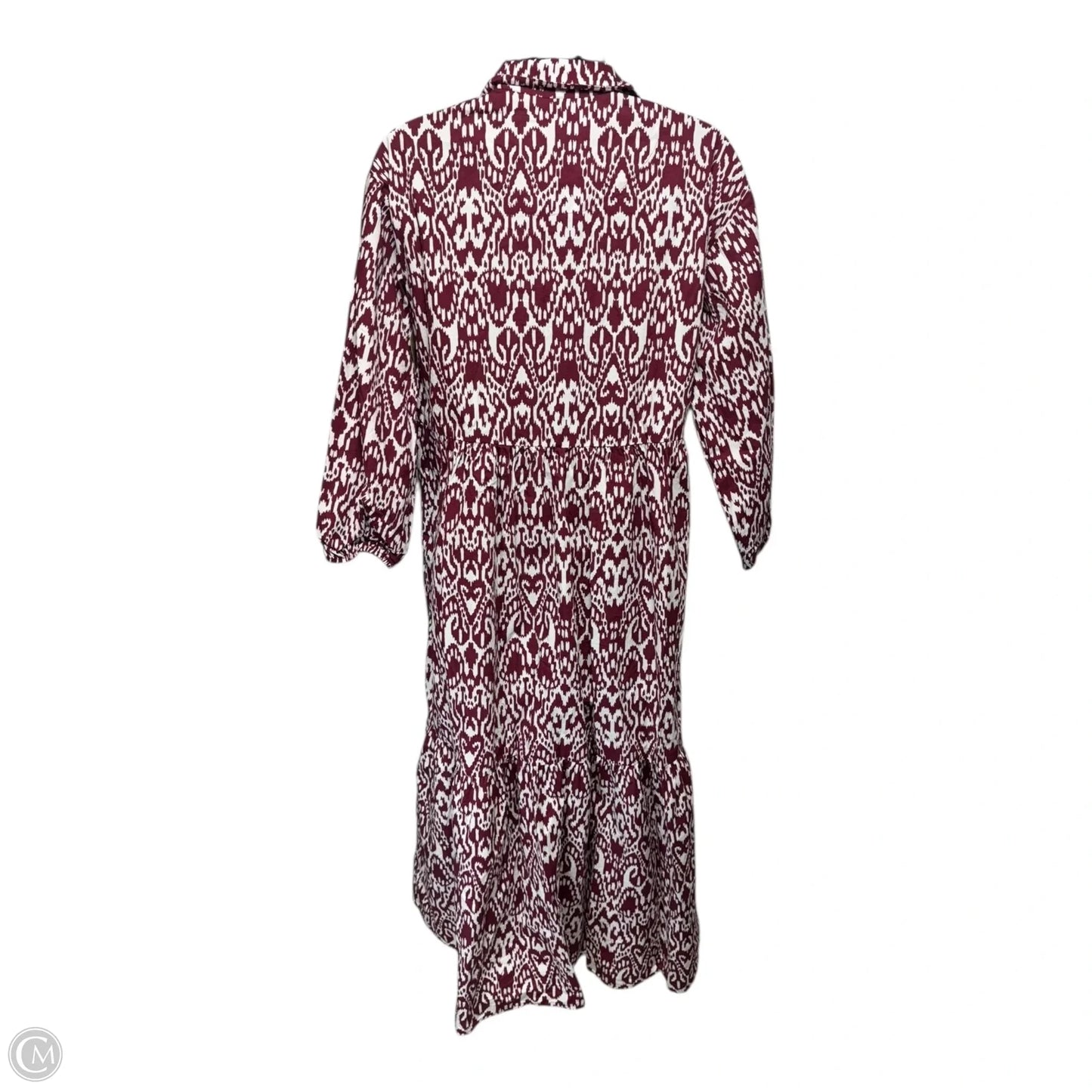 Dress Casual Midi By Maeve In Red & White, Size: Xs
