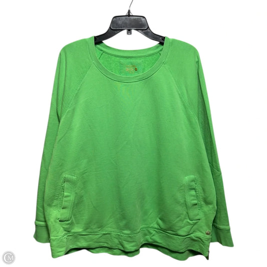 Luxletic Beachcomber Pullover Sweatshirt Designer By Lilly Pulitzer In Patina Green, Size: XXL