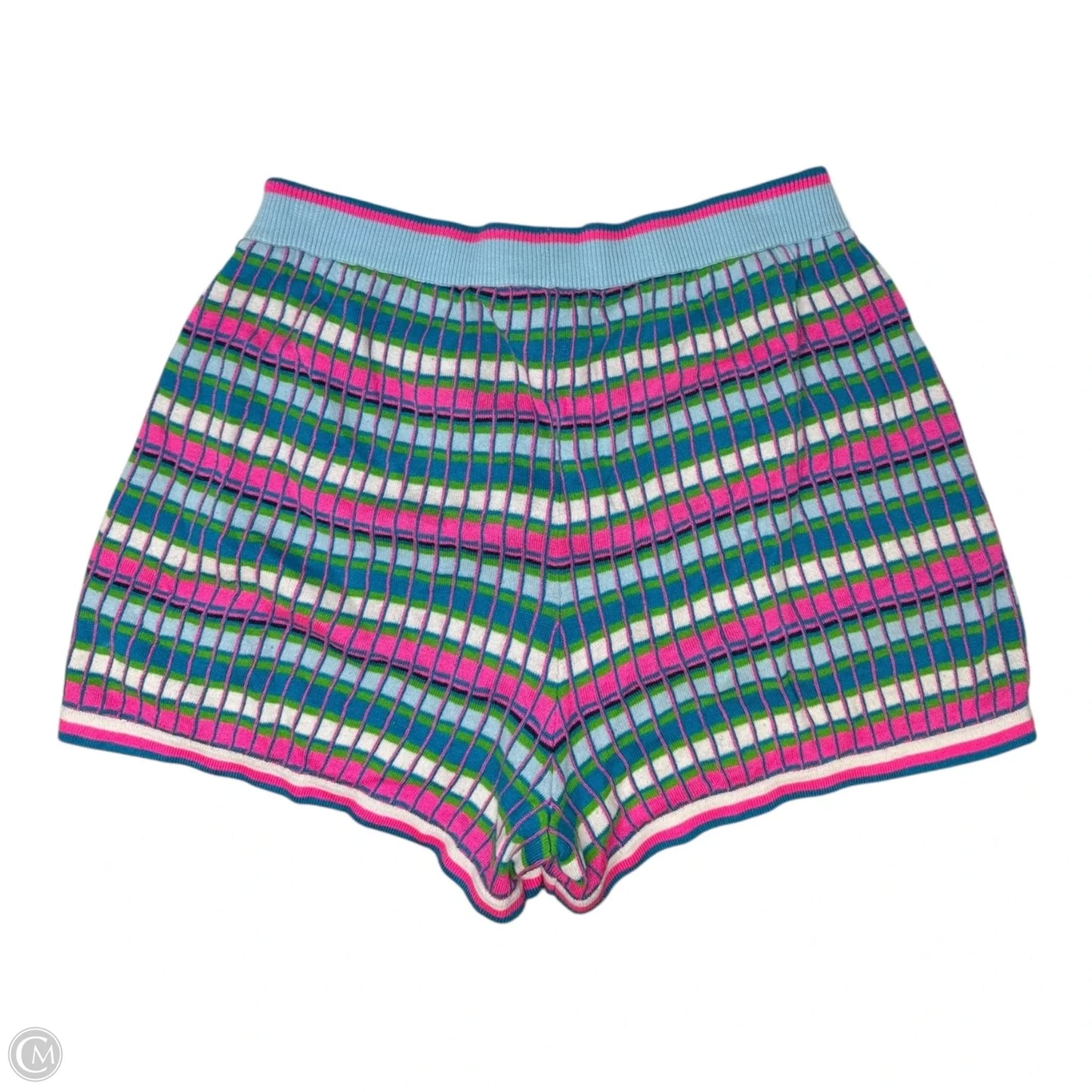 Avington Sweater Shorts Designer By Lilly Pulitzer In Turquoise Shore Mermaid Stripe, Size: L