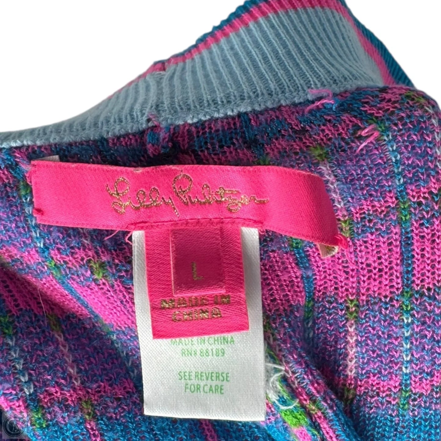 Avington Sweater Shorts Designer By Lilly Pulitzer In Turquoise Shore Mermaid Stripe, Size: L