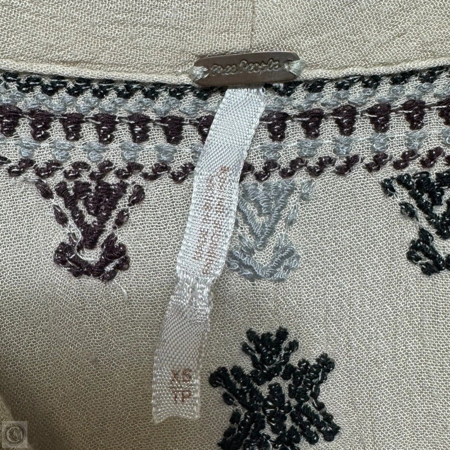 Star Gazer Embroidered Peasant Mini Dress By Free People In Tan, Size: Xs