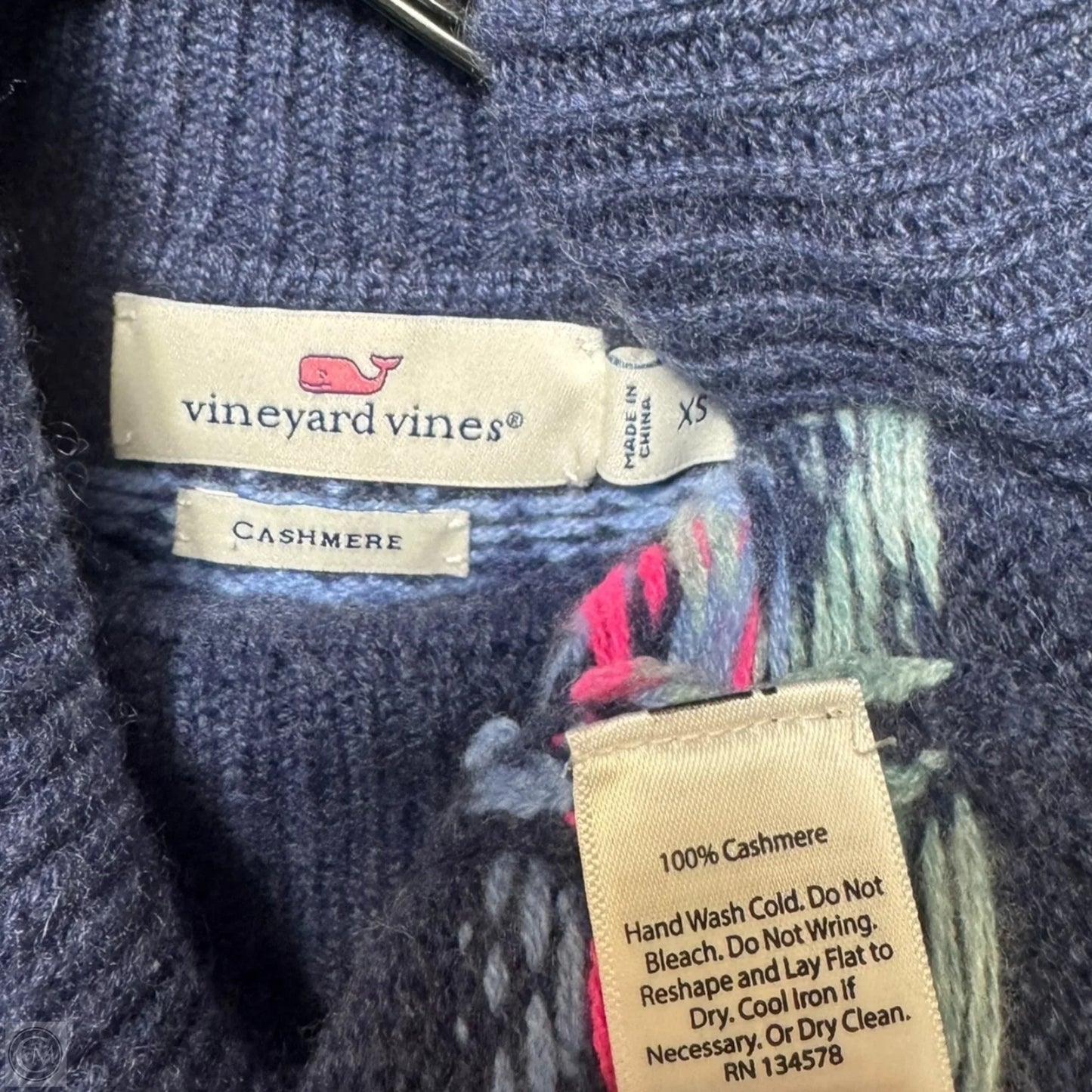 Sweater Cashmere By Vineyard Vines In Multi-colored, Size: Xs