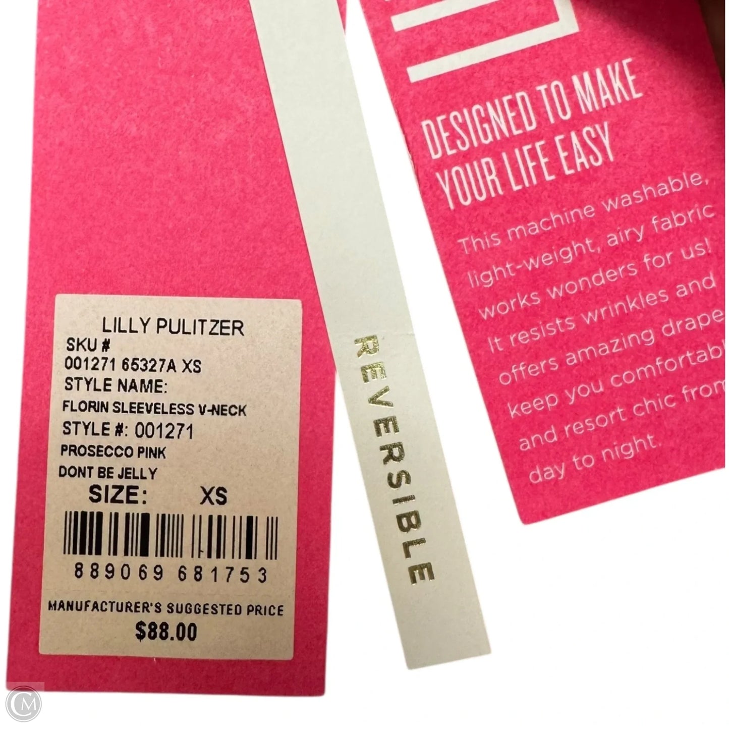 Florin Reversible Top Sleeveless Designer By Lilly Pulitzer In Multi-colored, Size: Xs