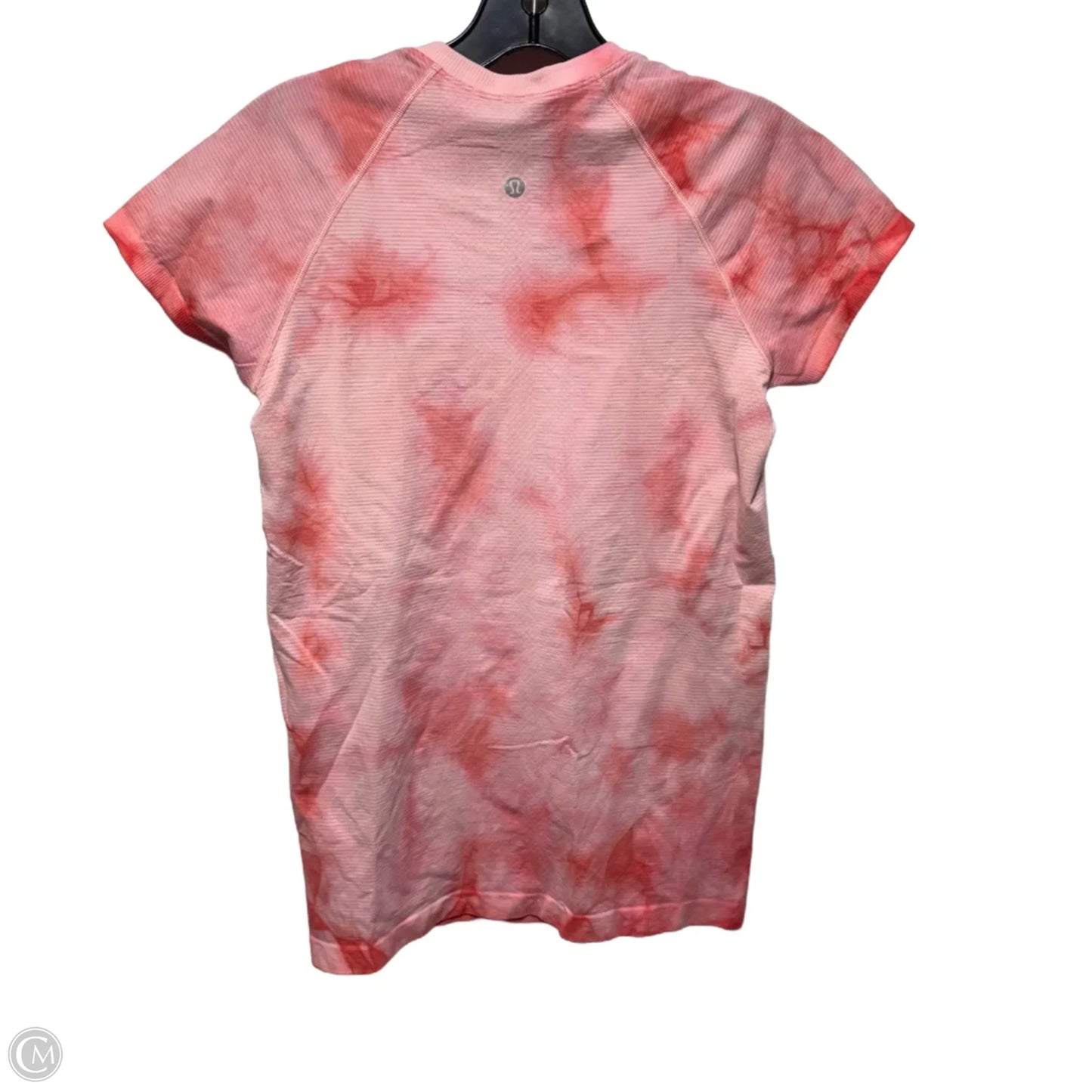 Athletic Top Short Sleeve By Lululemon In Pink, Size: 8