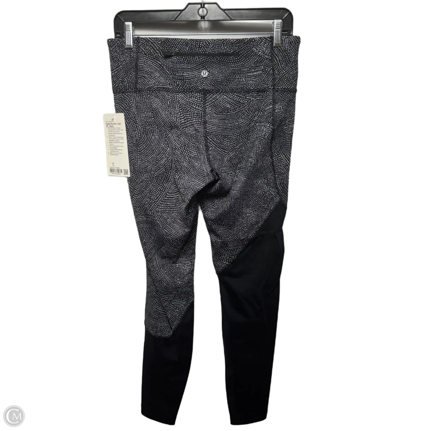 Speed Wunder Athletic Leggings By Lululemon In Black & White, Size: 10