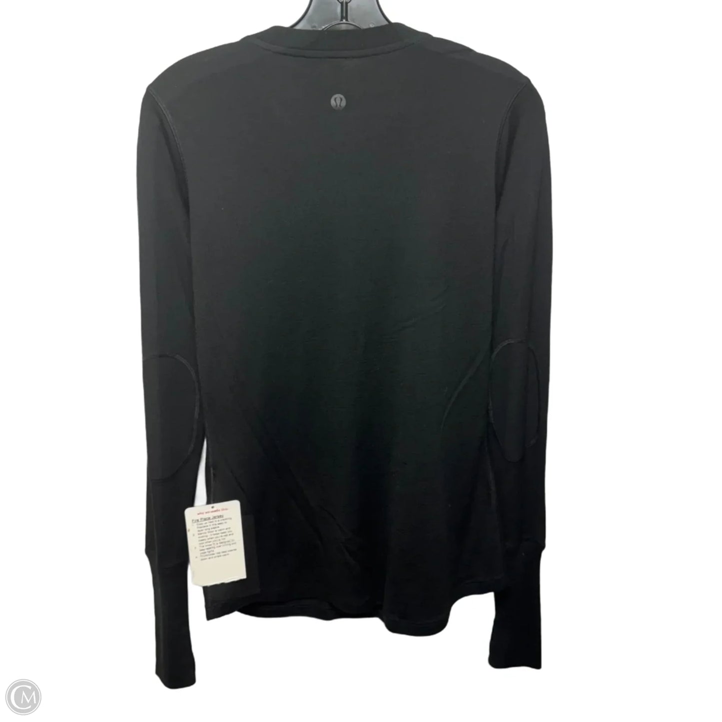 Fire Place Jersey Athletic Top Long Sleeve Crewneck By Lululemon In Black, Size: 10