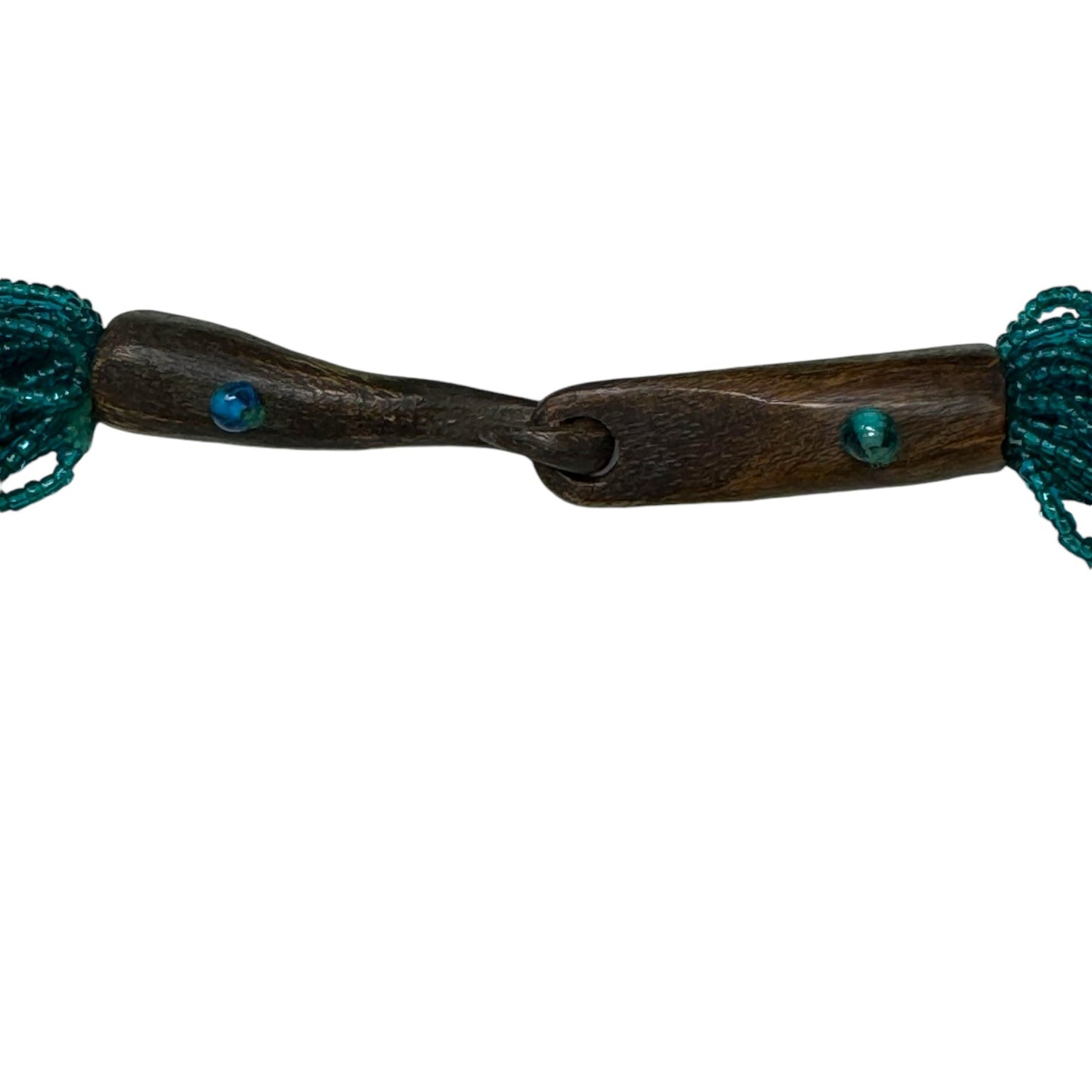 Vintage Multi Strand Beaded Necklace In Turquoise Tone By Unsigned but attributed to Gerda Lynggaard for Monies