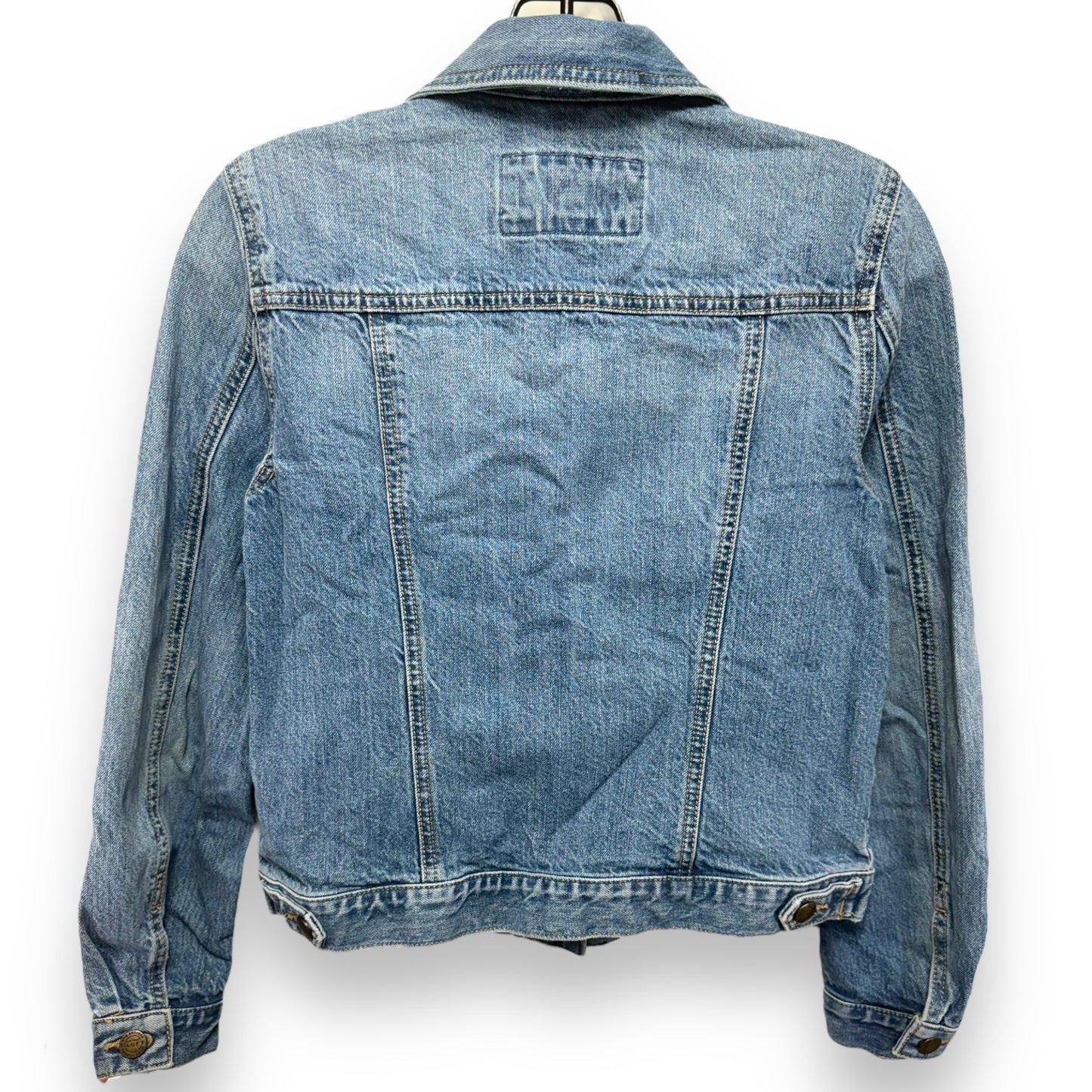 Denim Trucker Jacket By Loft In Blue Denim, Size: Petite XS