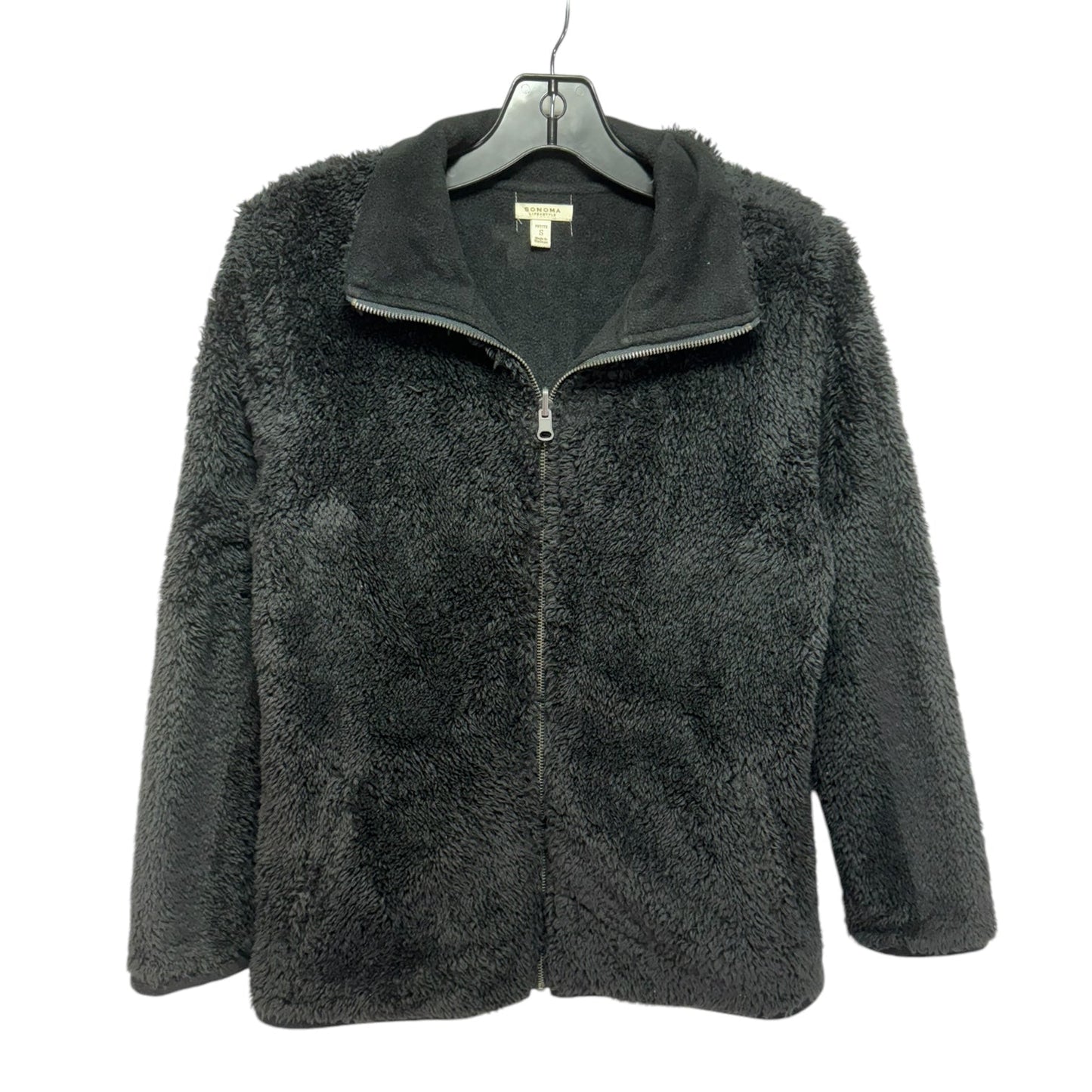 Jacket Fleece By Sonoma In Black, Size: Petite S