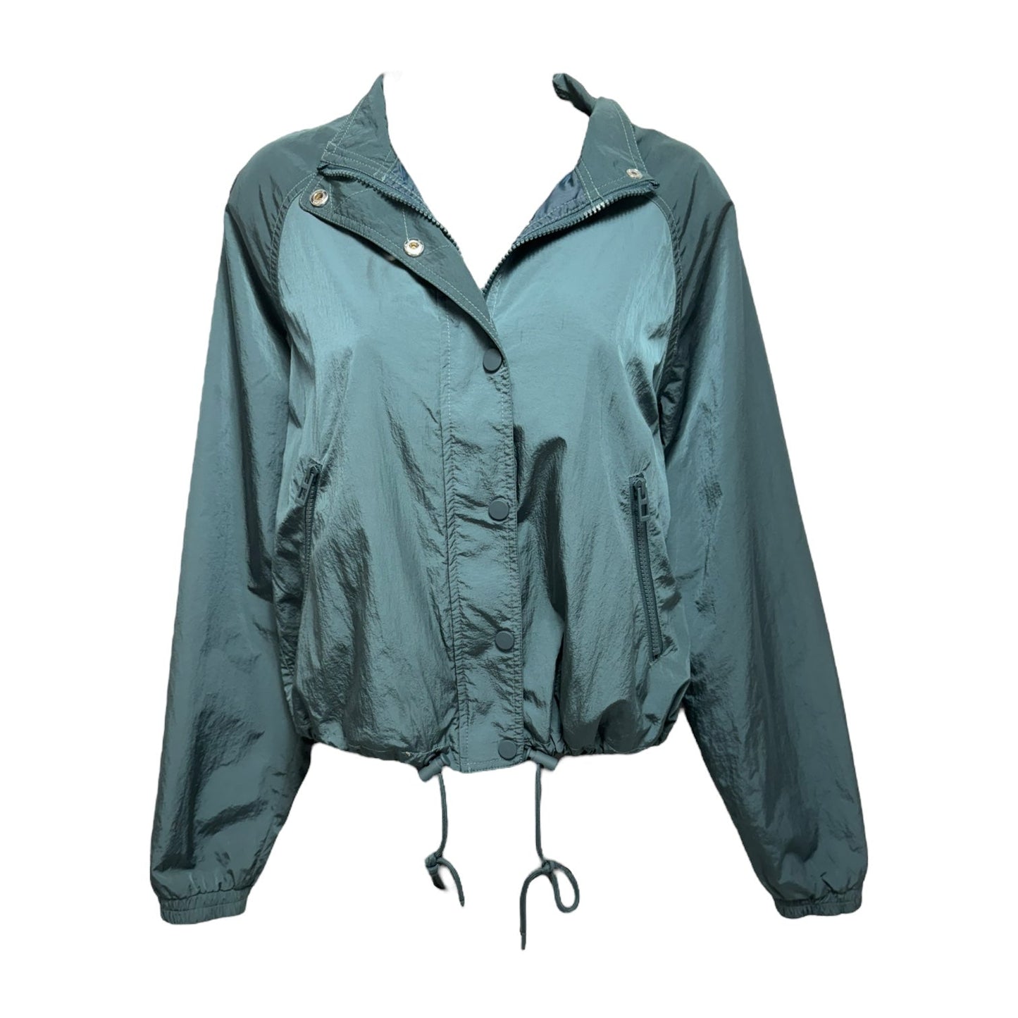Essentials Shine Track Jacket By Good American In Orion Blue, Size: 2