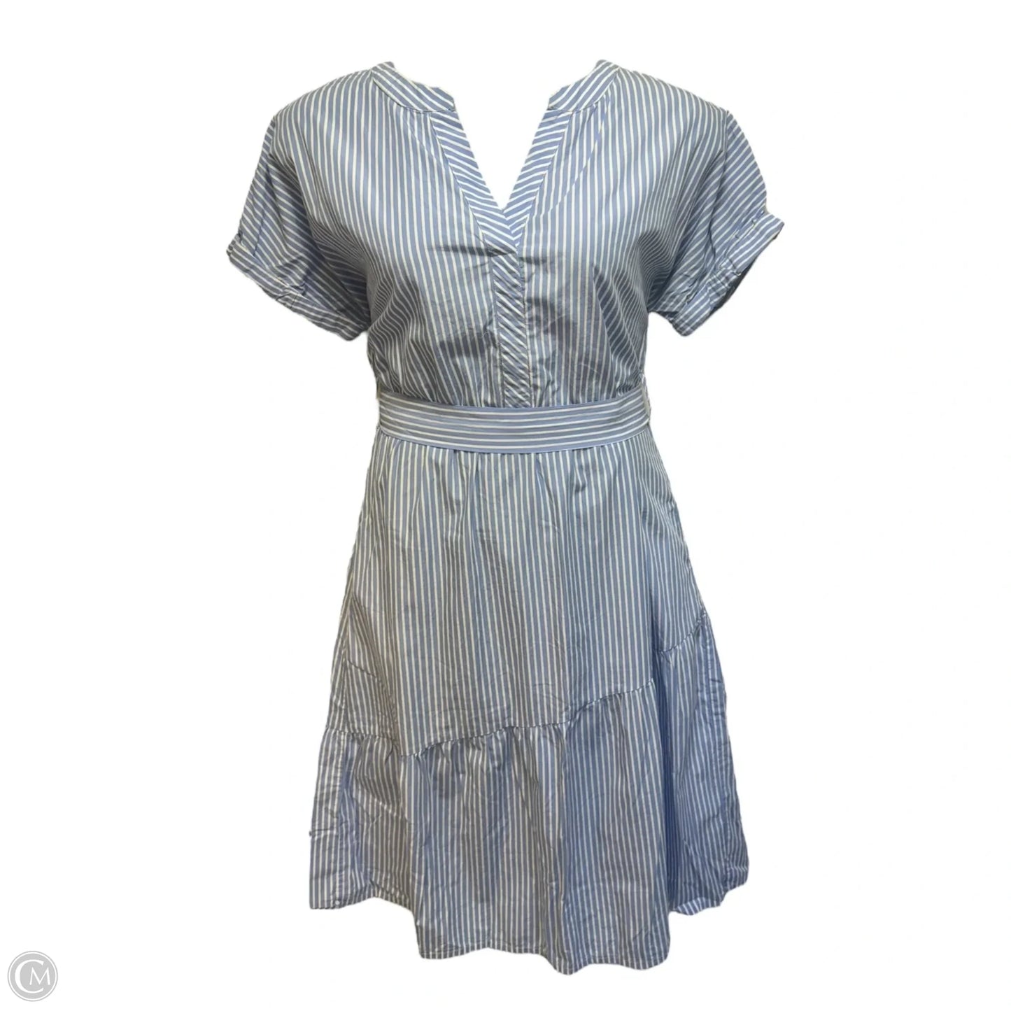 Dress Casual Midi By Saks Fifth Avenue In Striped Pattern, Size: 10