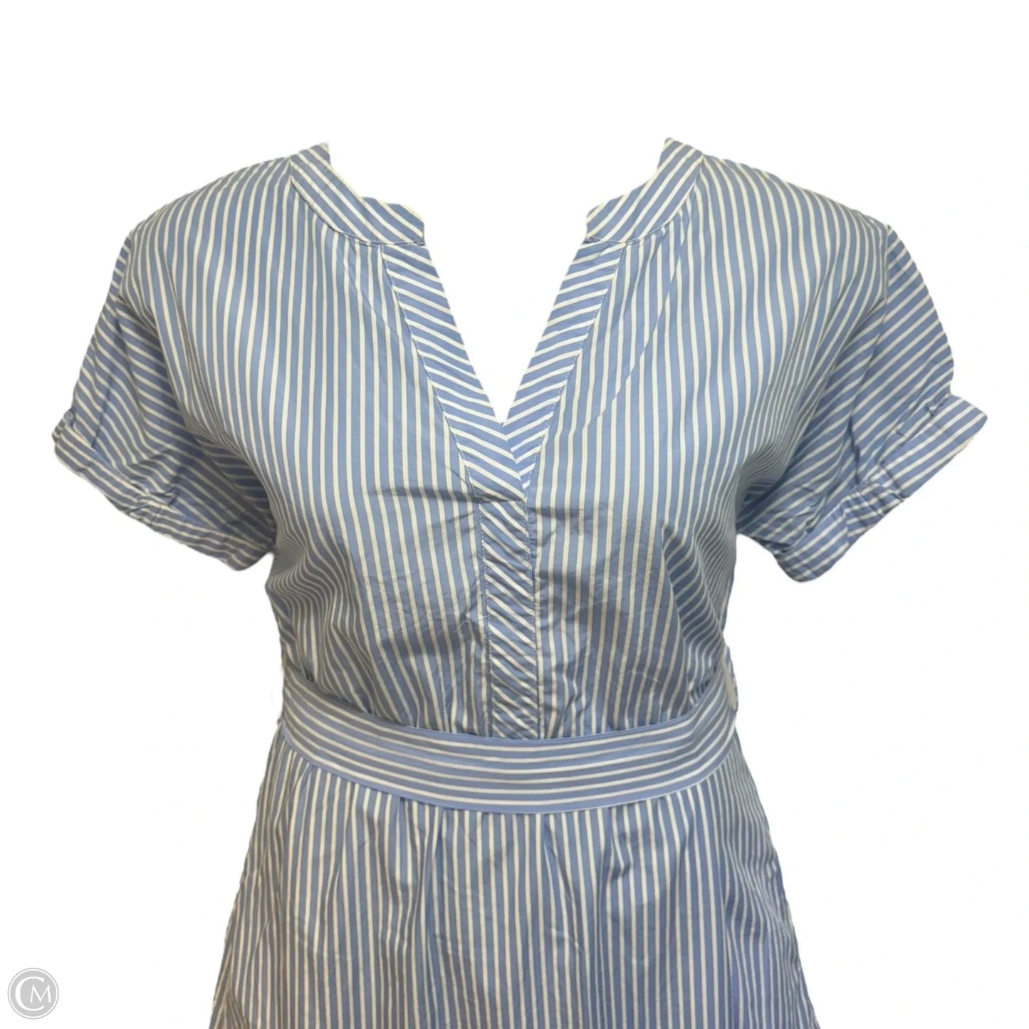 Dress Casual Midi By Saks Fifth Avenue In Striped Pattern, Size: 10