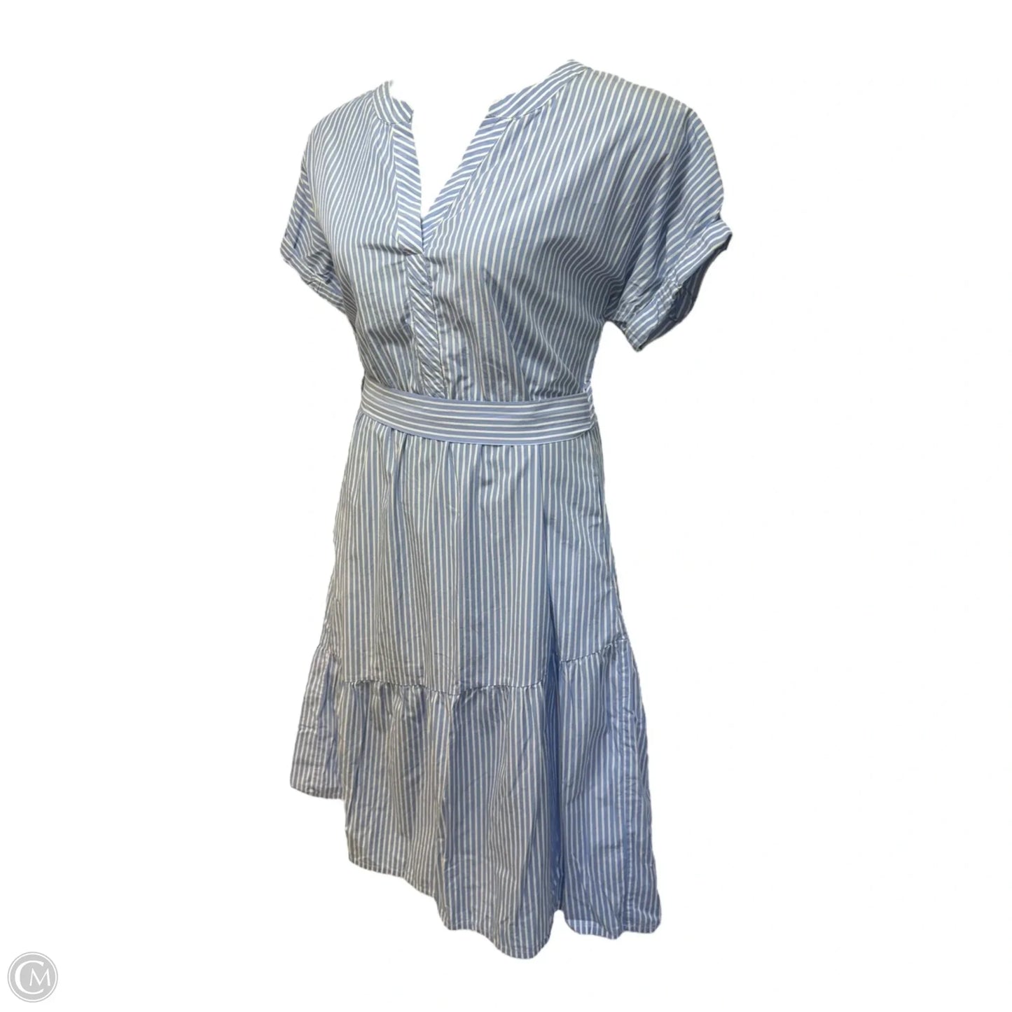 Dress Casual Midi By Saks Fifth Avenue In Striped Pattern, Size: 10