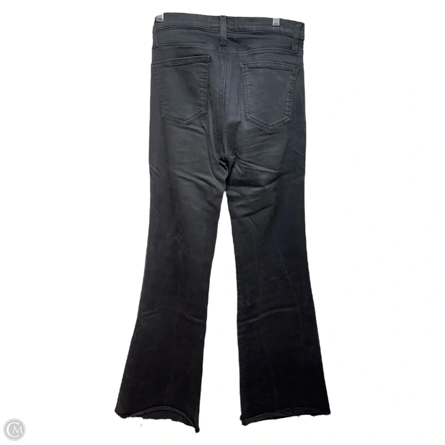 Jeans Flared By Current/elliott In Black Denim, Size: 4