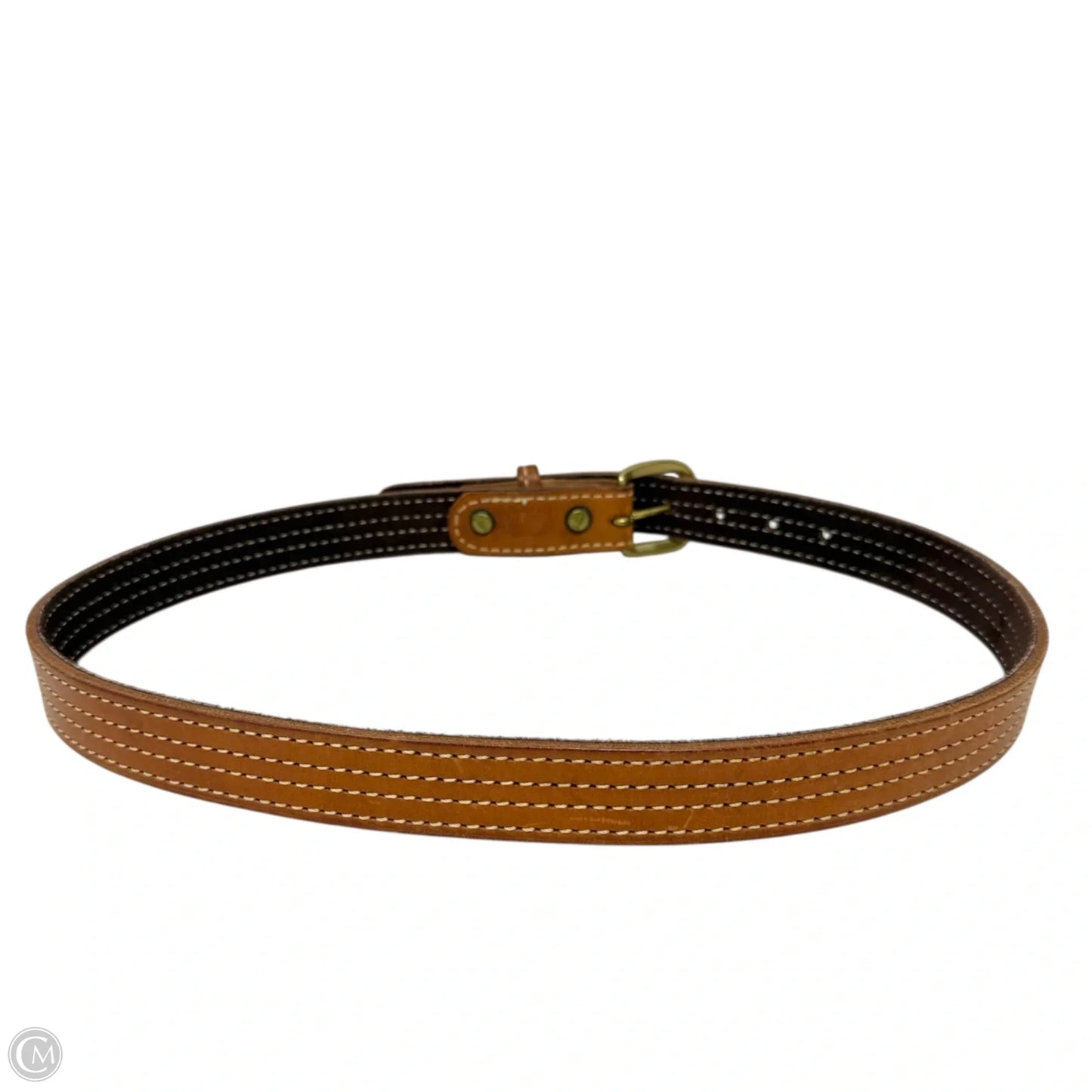 Stitched Think Leather Belt By Taurus, Size: Medium