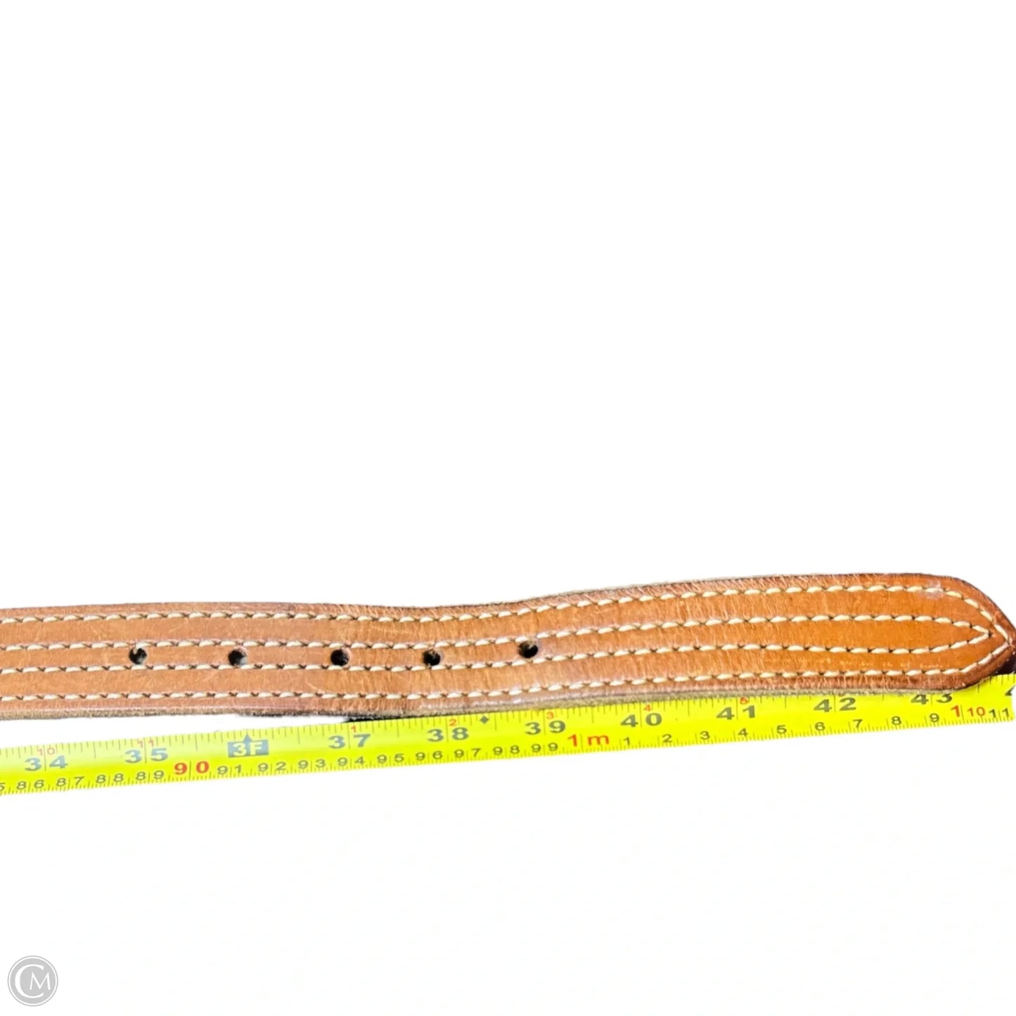 Stitched Think Leather Belt By Taurus, Size: Medium