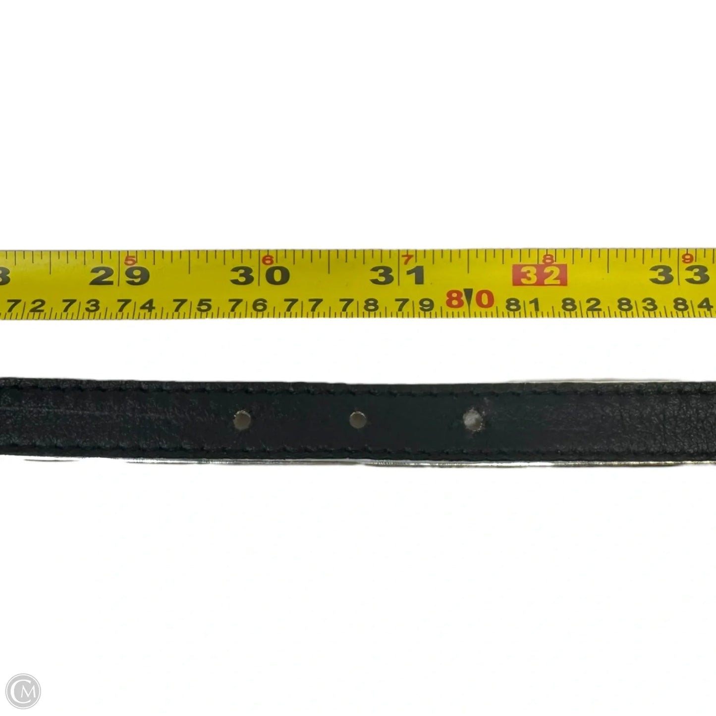 Slim Leather Belt Designer By Escada, Size: Small