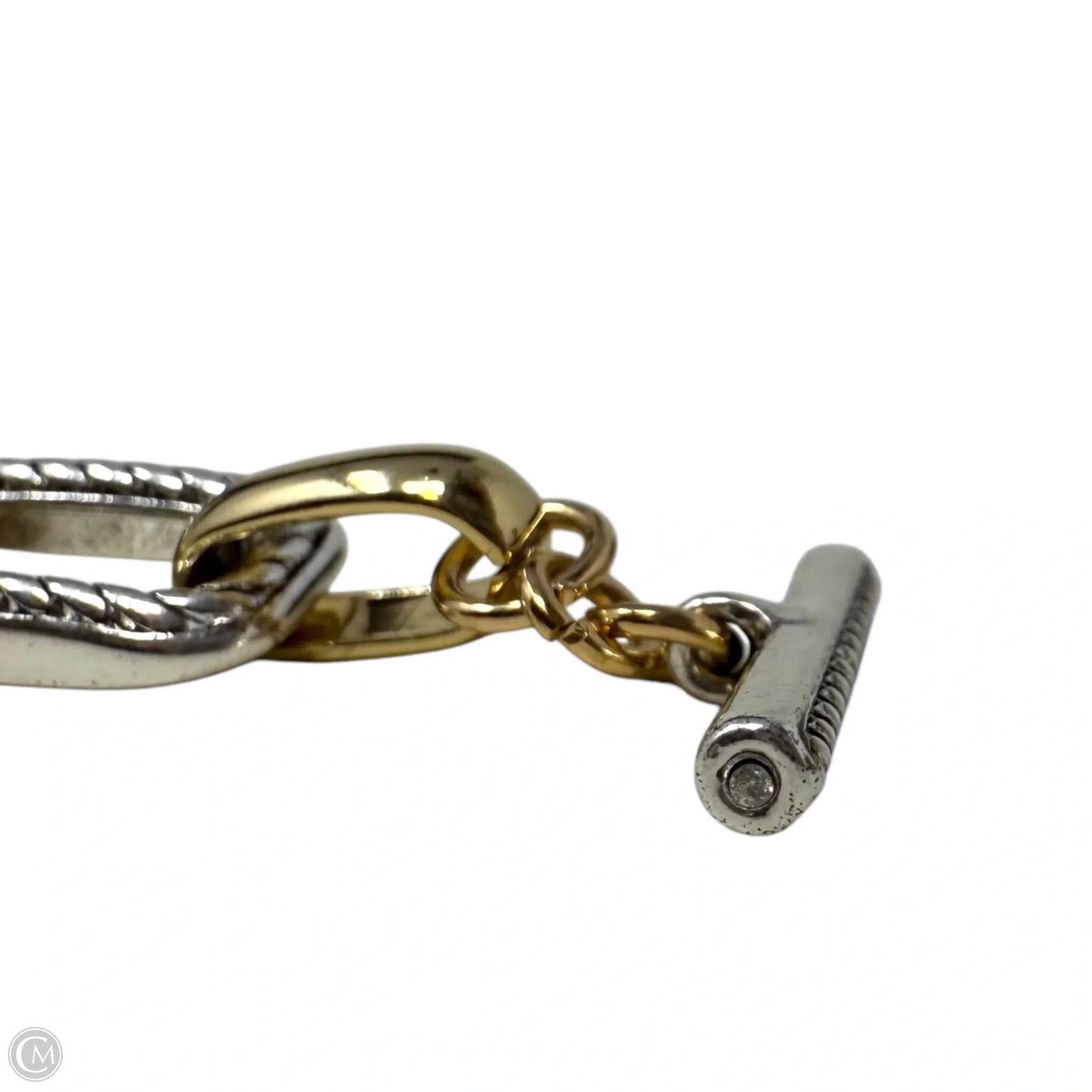 Two Tone Link Bracelet Designer By Unbranded
