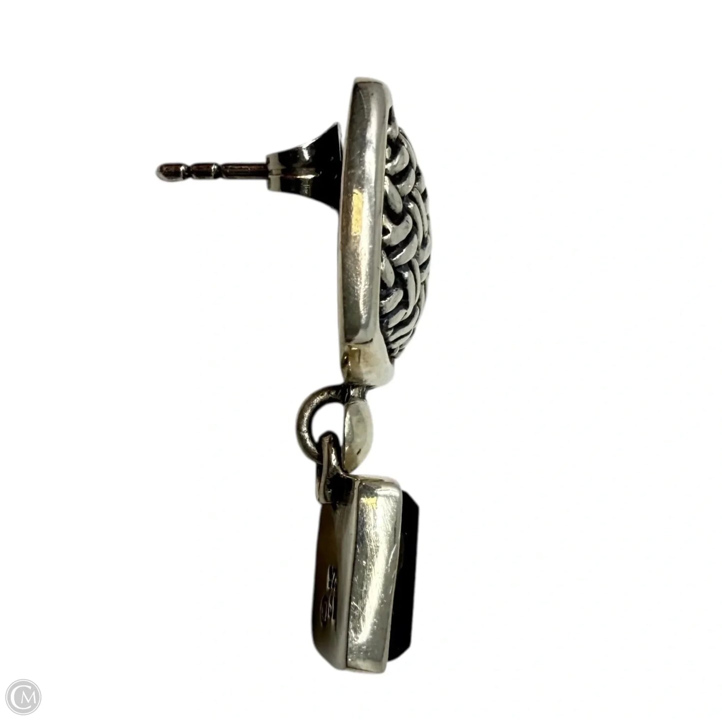 925 Sterling Silver & Onyx Dangle Earrings By SE