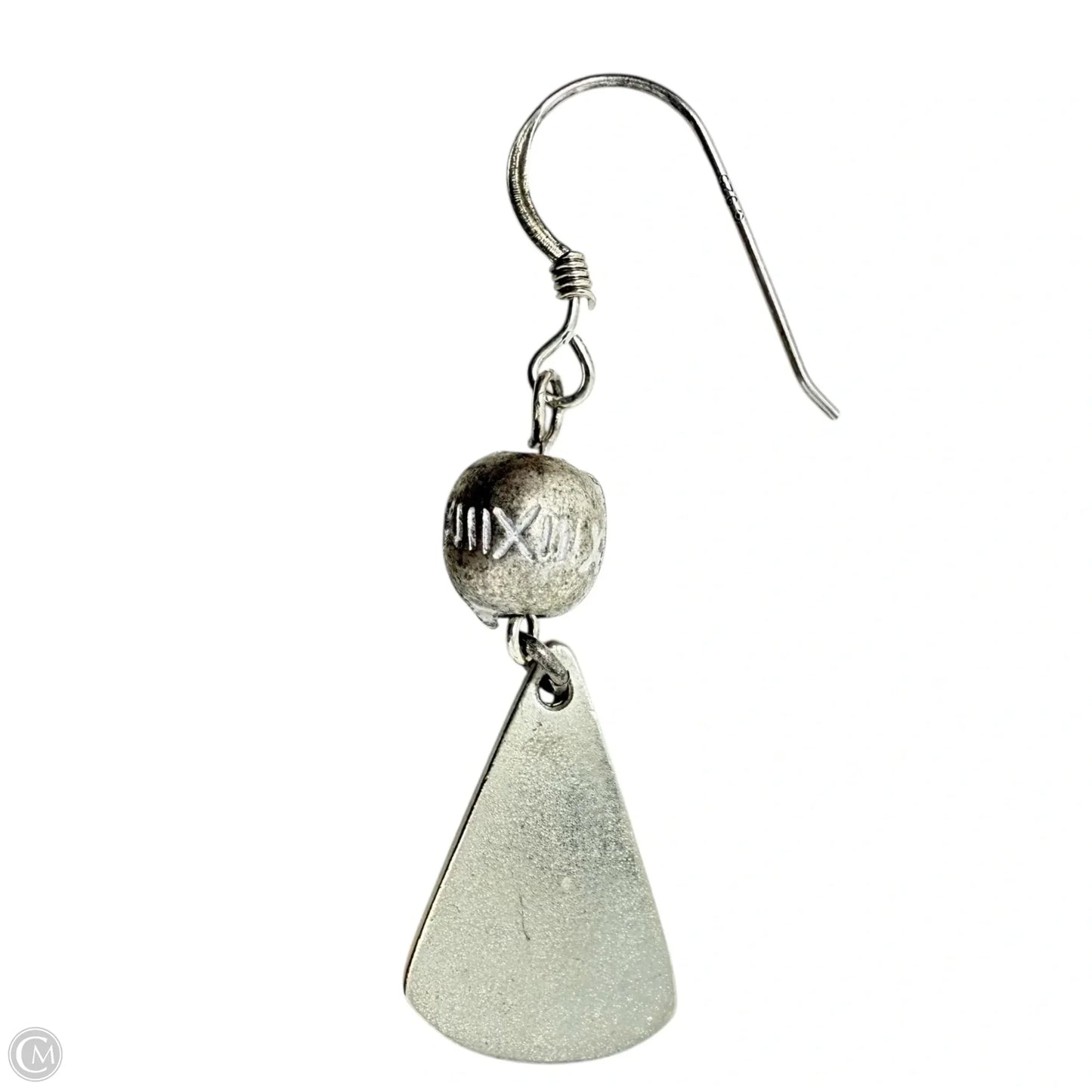 Turquoise Tone & Sterling Silver French Wire Earrings By Unbranded