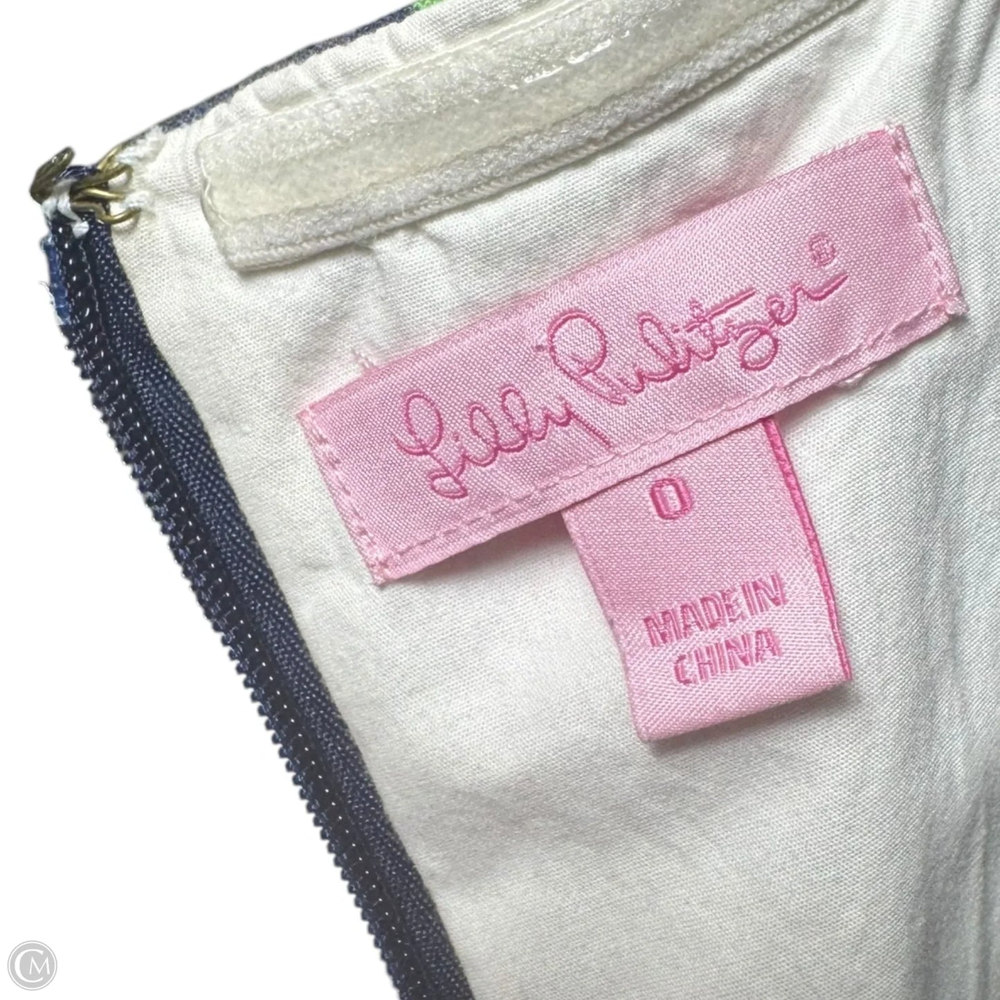 Richelle Strapless Dress Designer By Lilly Pulitzer In Shorely Blue Mojo, Size: 0