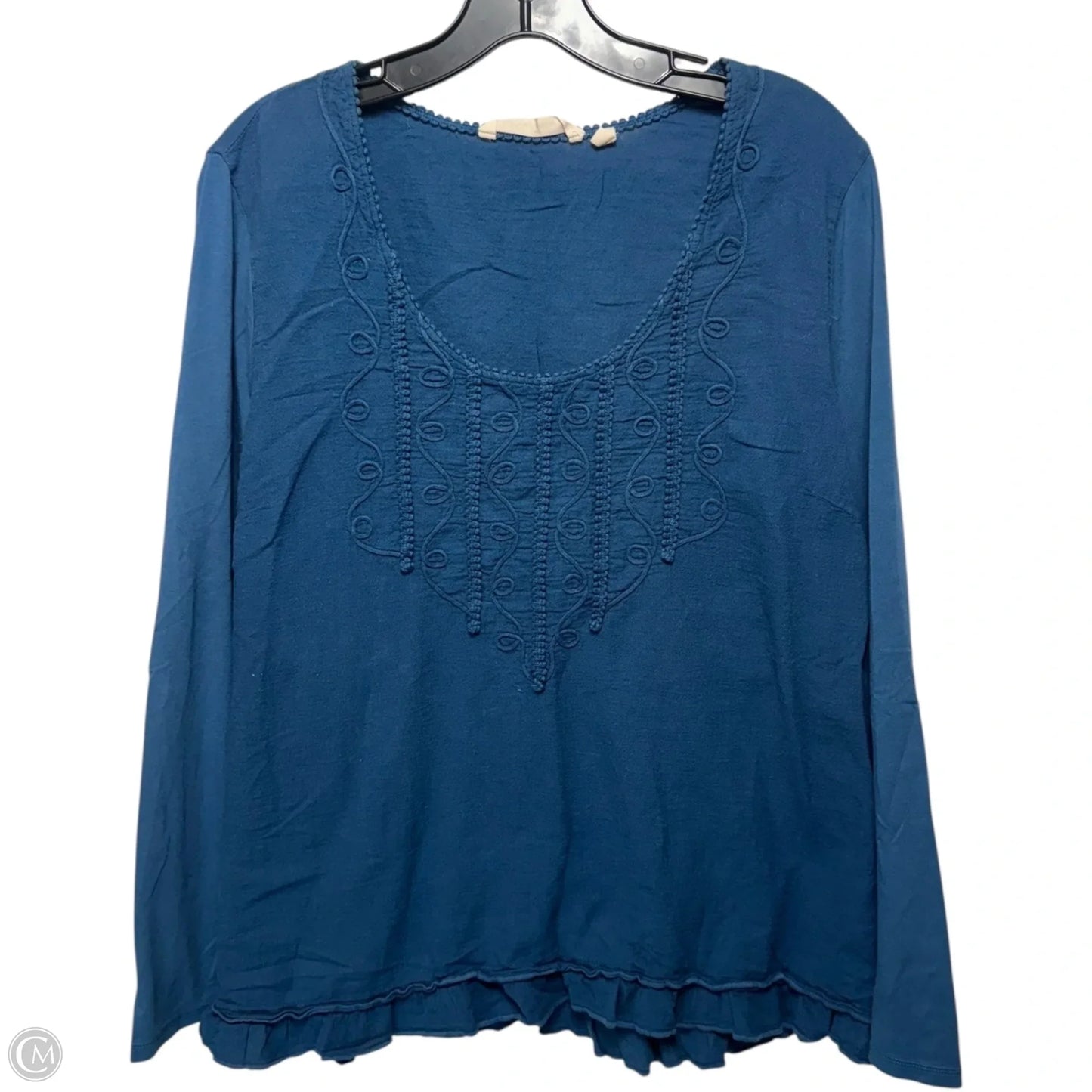 Top Long Sleeve By Soft Surroundings In Teal, Size: Xl