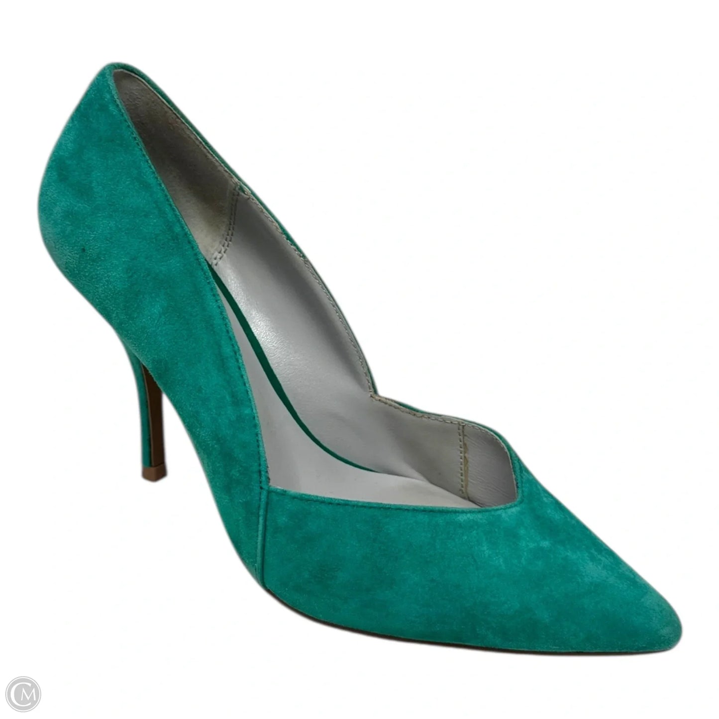 Arya Suede Shoes Heels Stiletto By Reiss In Green, Size: 6.5