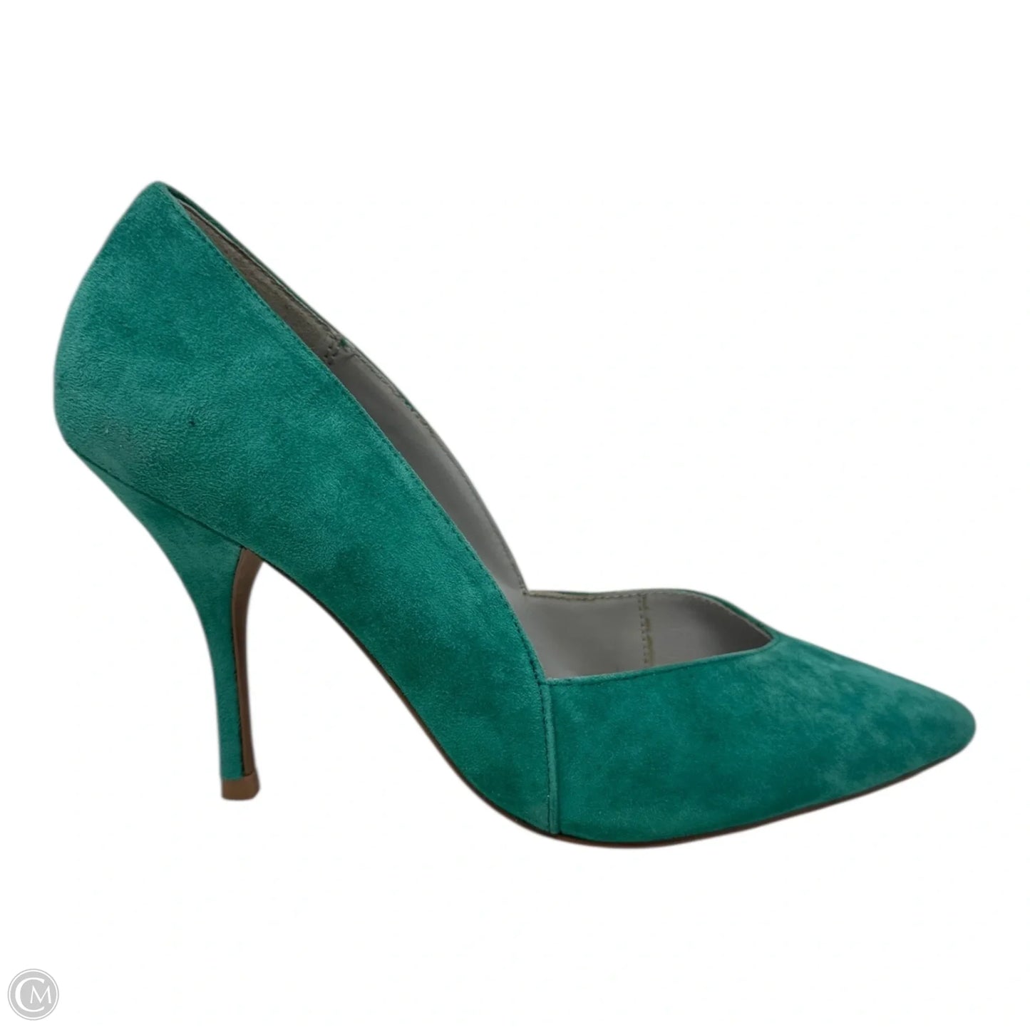 Arya Suede Shoes Heels Stiletto By Reiss In Green, Size: 6.5