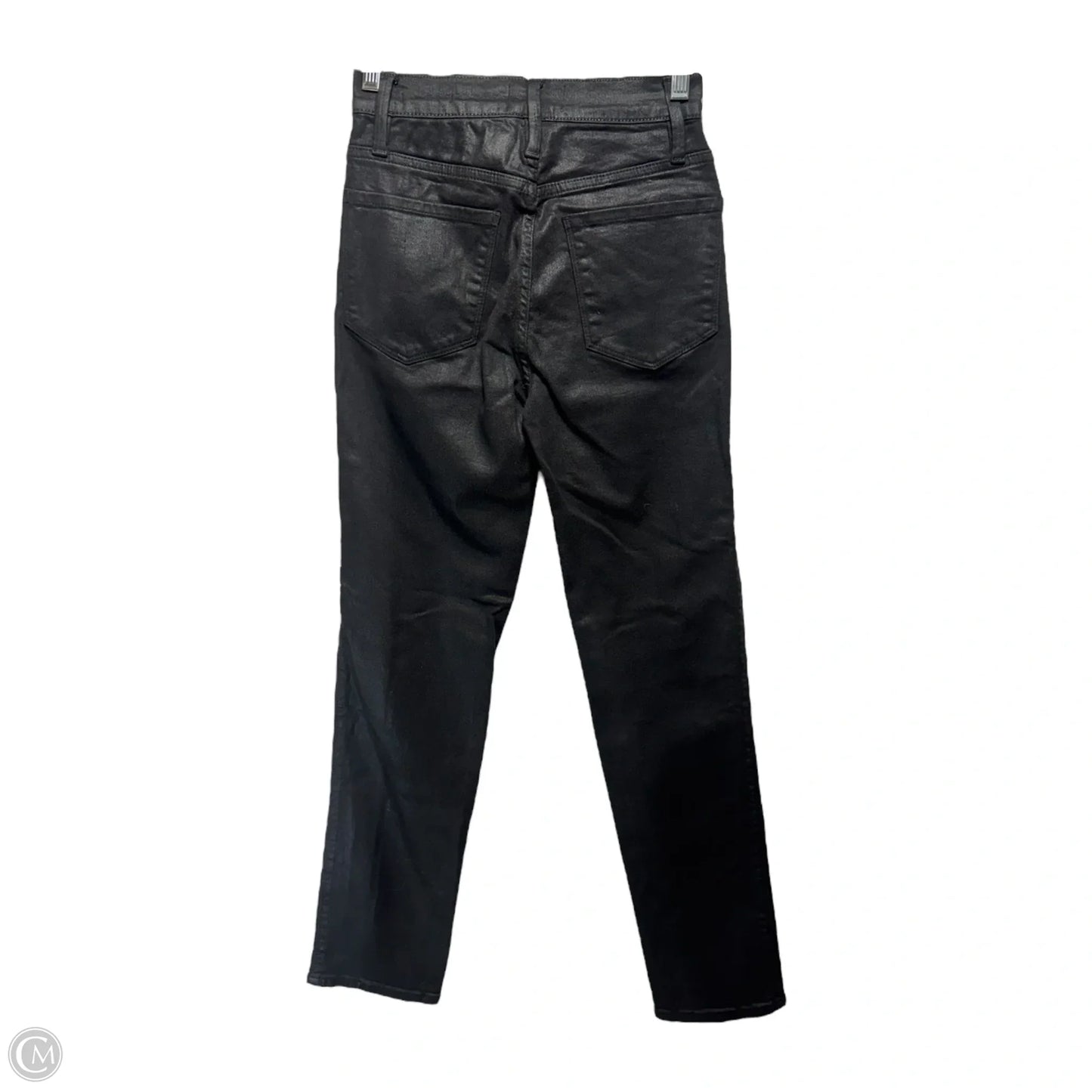 Le Sylvie Slender Straight Jeans By Frame In Black Denim, Size: 0/25