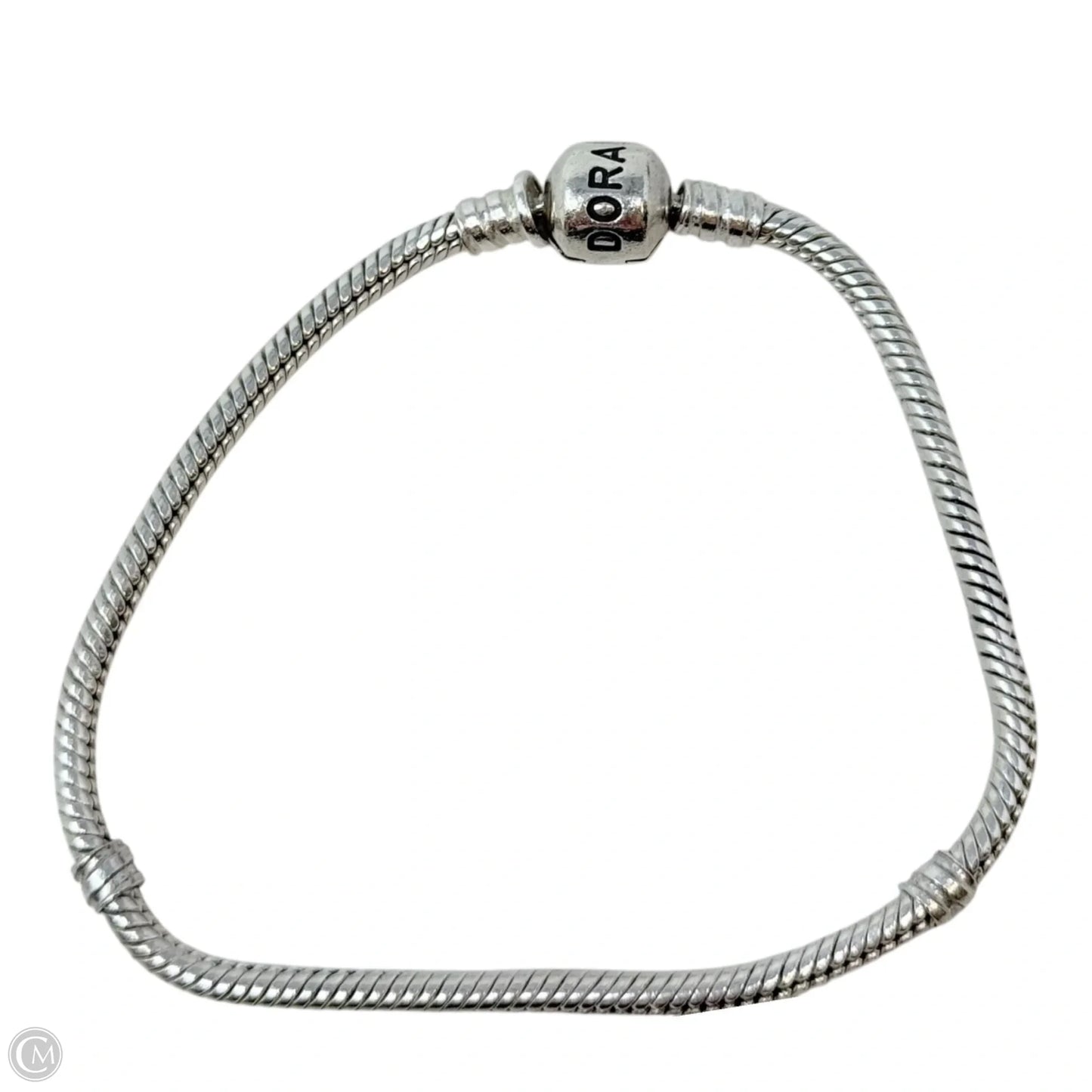Sterling silver Moments Barrel Clasp Snake Chain Bracelet By Pandora