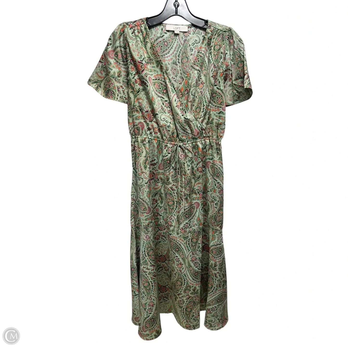 Paisley Flounce Midi Wrap Dress By Loft In Multi-colored, Size: XS