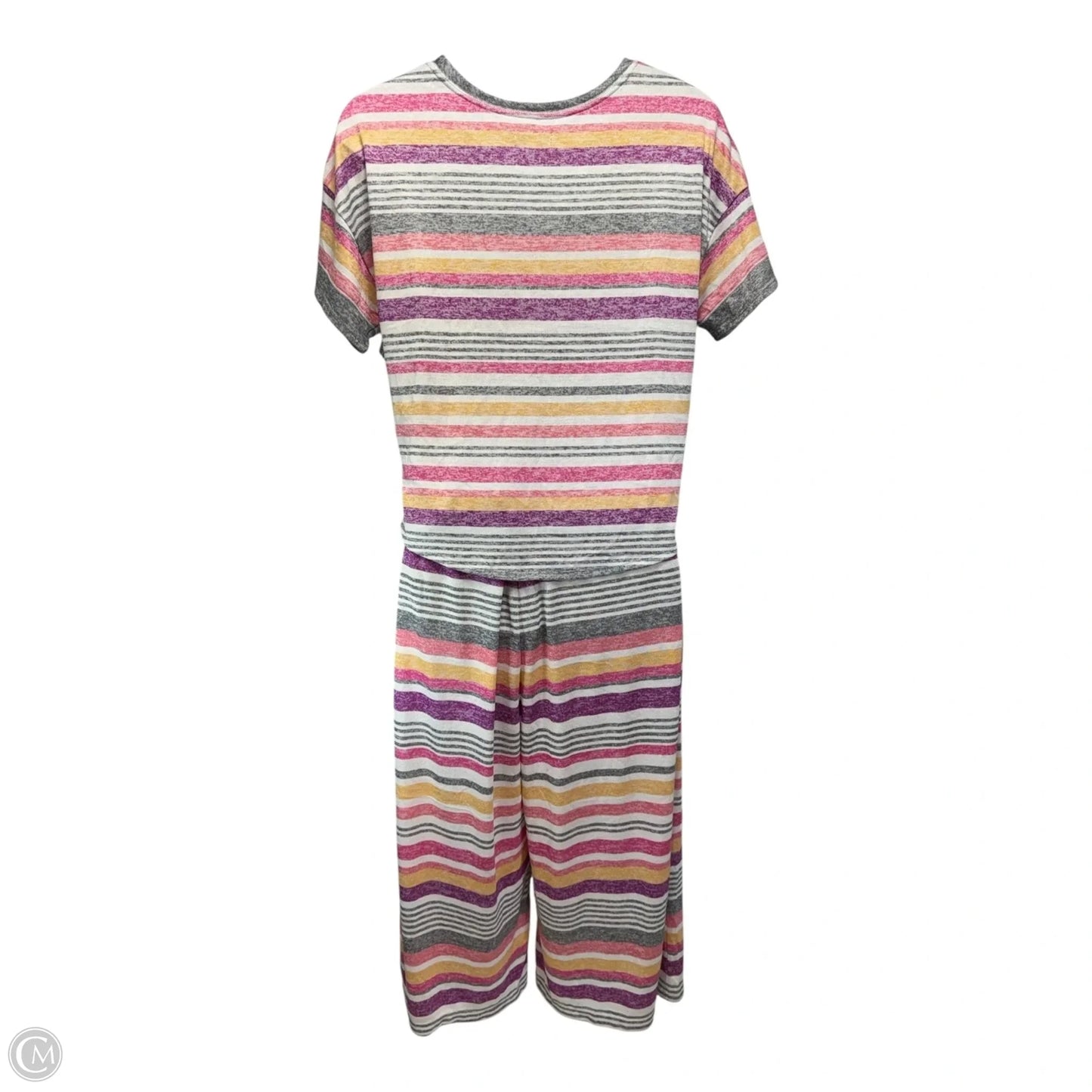 Lounge Set Pants By Kensie In Striped Pattern, Size: 1x