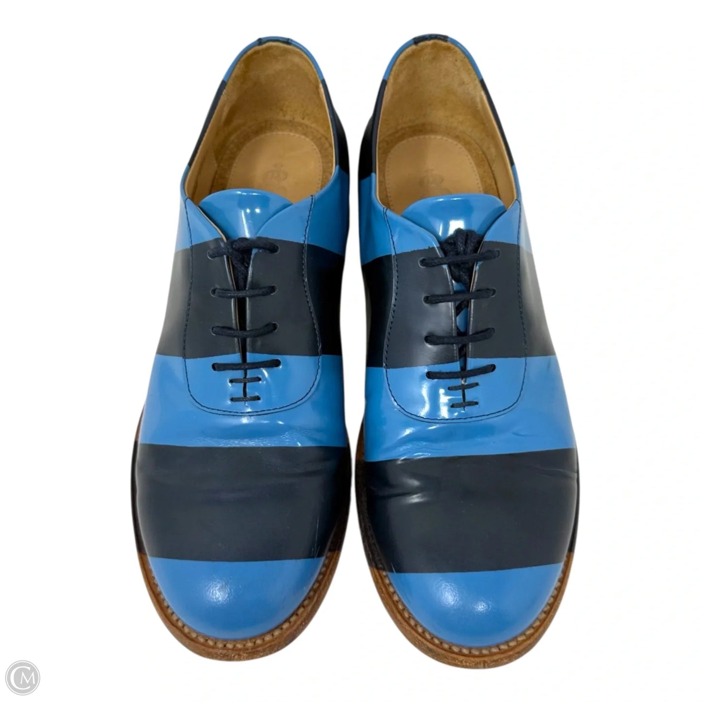 Mr. Smith Stripe Oxfords By The Office of Angela Scott In Striped Pattern, Size: 7