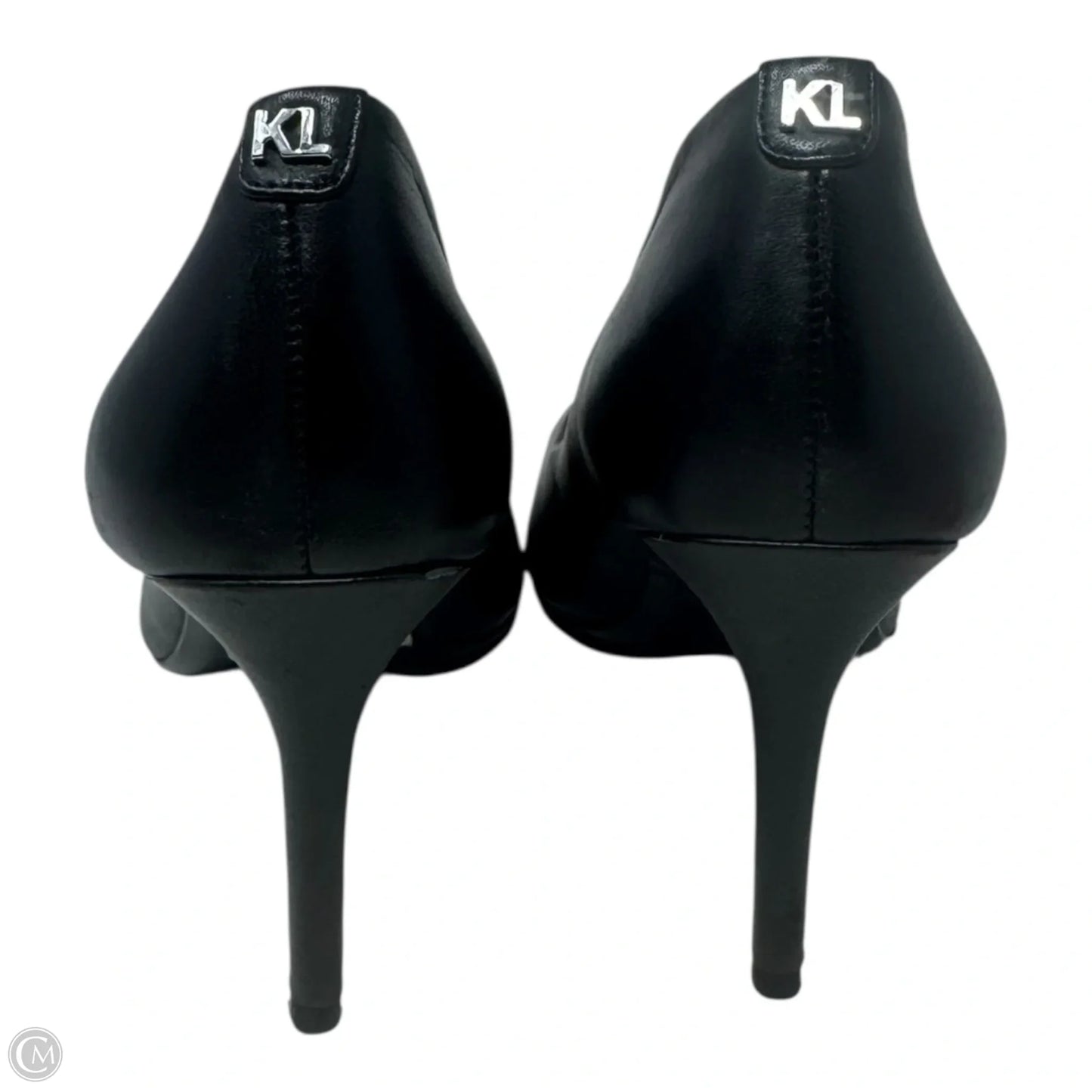 Pointed Toe Pumps Shoes Designer By Karl Lagerfeld In Black, Size: 7