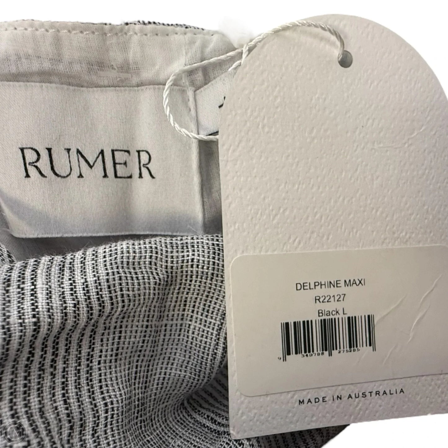 Delphine Linen Maxi Dress By Rumer The Label In Striped Pattern, Size: L