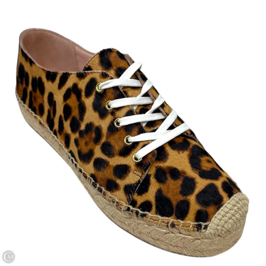 Espadrille Sneakers By J. Crew In Leopard Calf Hair, Size: 9.5