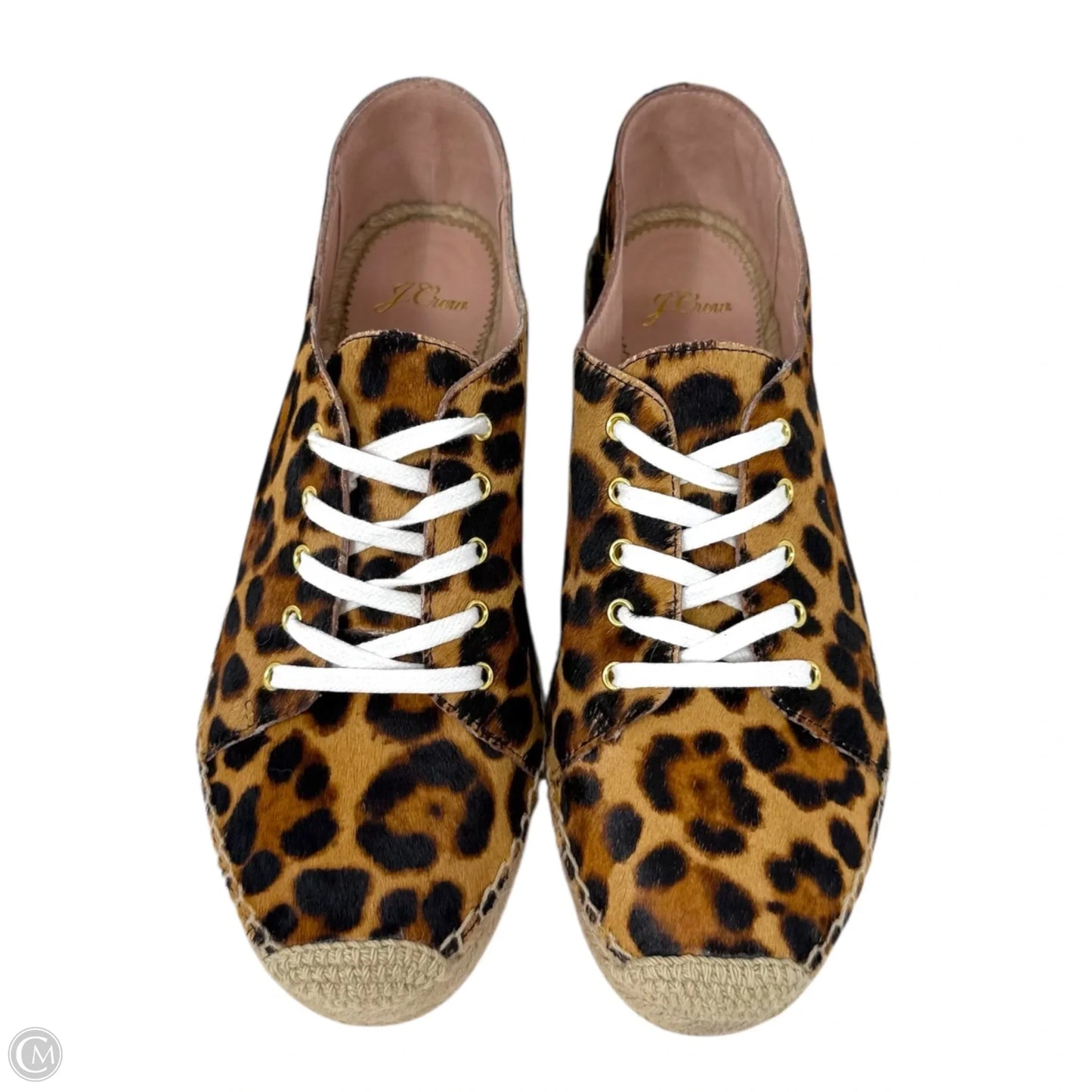 Espadrille Sneakers By J. Crew In Leopard Calf Hair, Size: 9.5