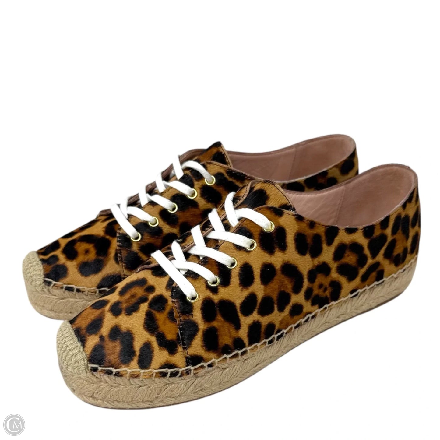 Espadrille Sneakers By J. Crew In Leopard Calf Hair, Size: 9.5