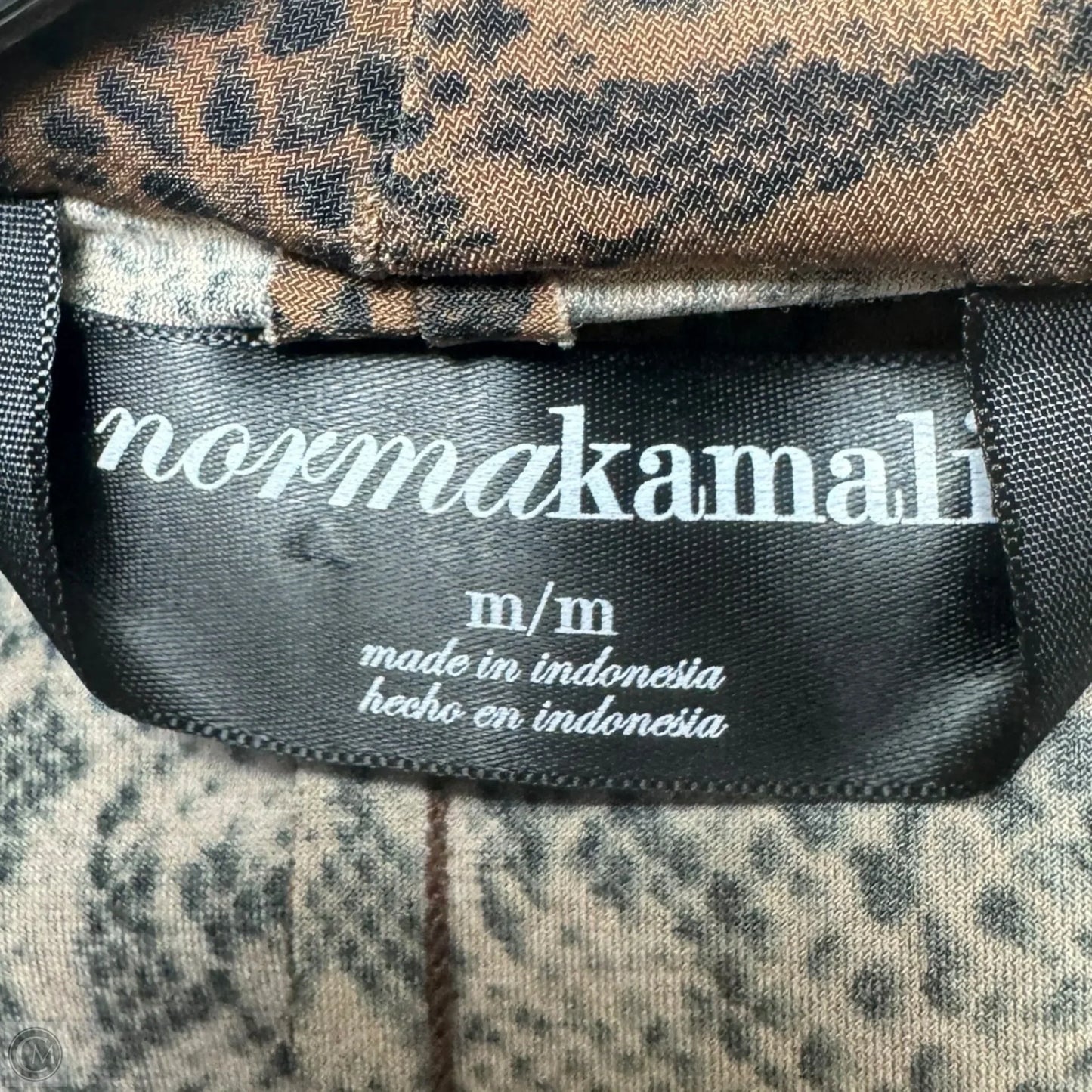 Long-Sleeve Side Draped Dress By Norma Kamali In Snakeskin Print, Size: M