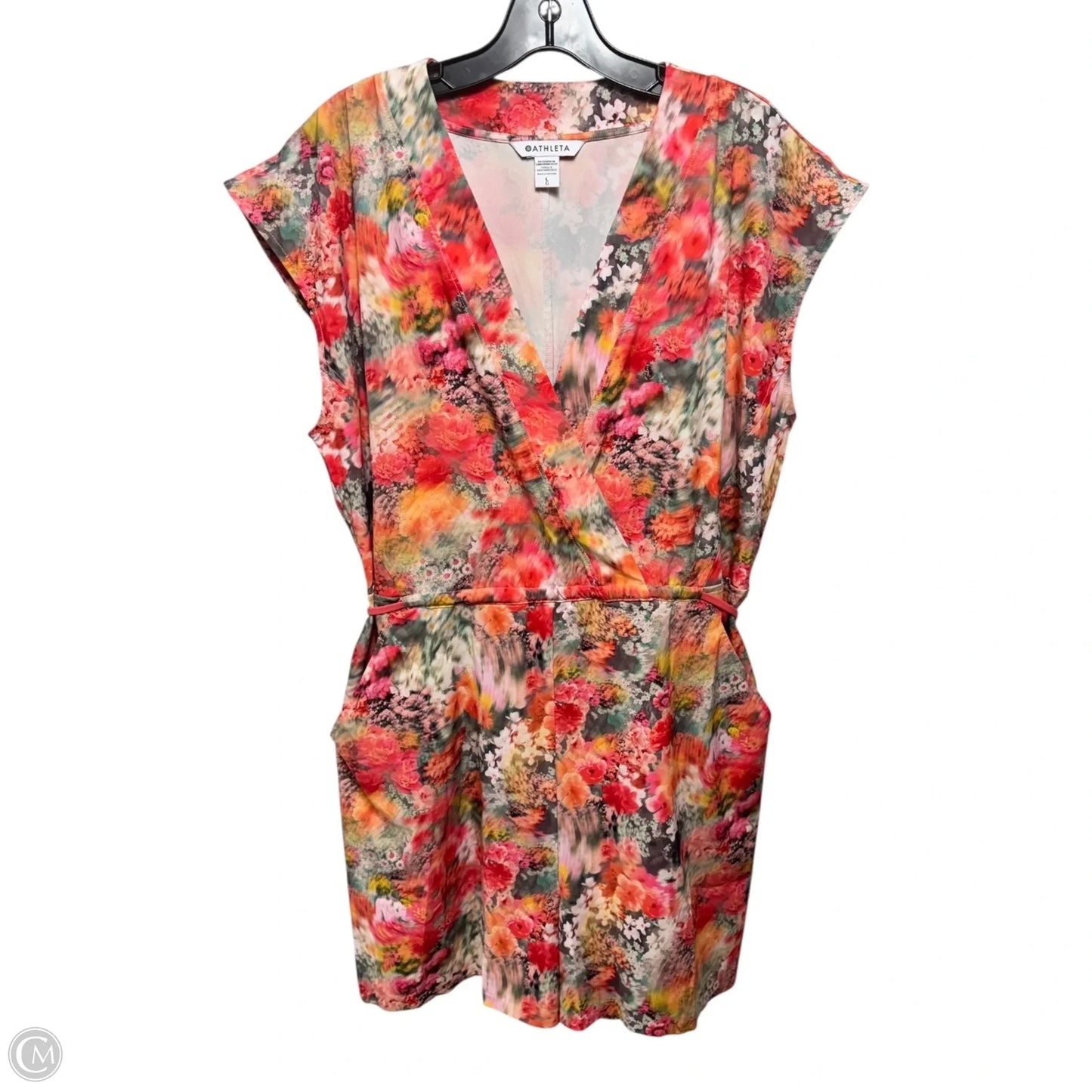 Athletic Romper By Athleta In Floral Print, Size: L