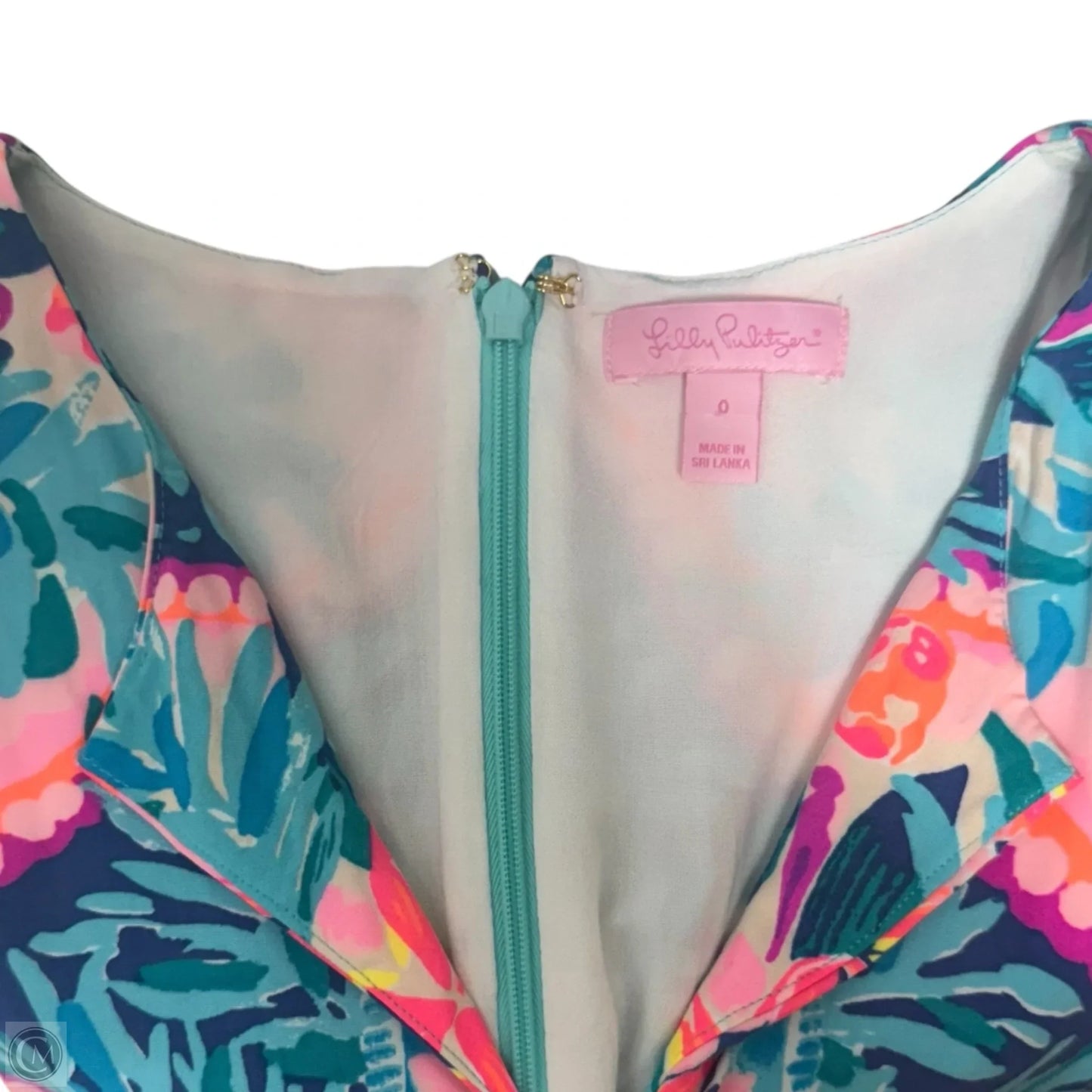 Tanya Romper Designer By Lilly Pulitzer In Seaside Aqua Coconut Cove Engineered, Size: 0