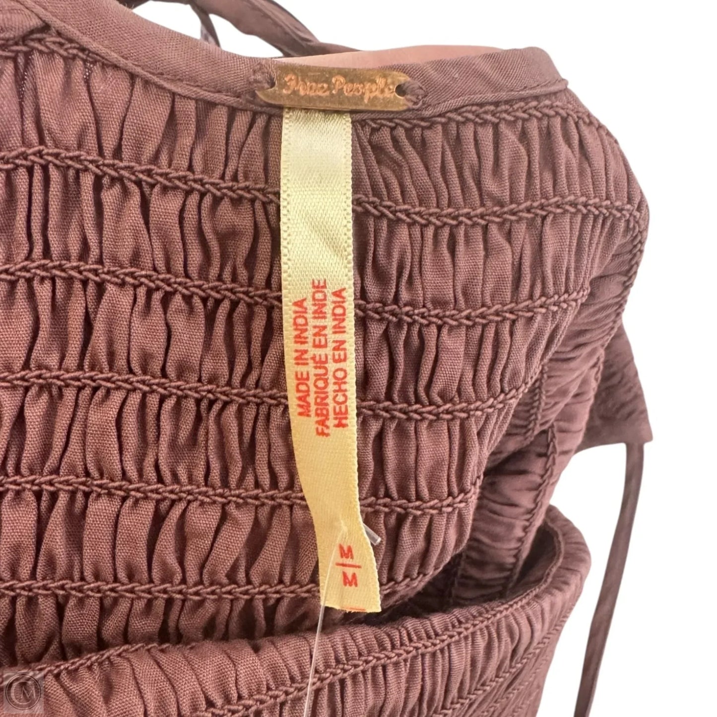 Lyla Smocked Mini Dress By Free People In Antique Oak, Size: M