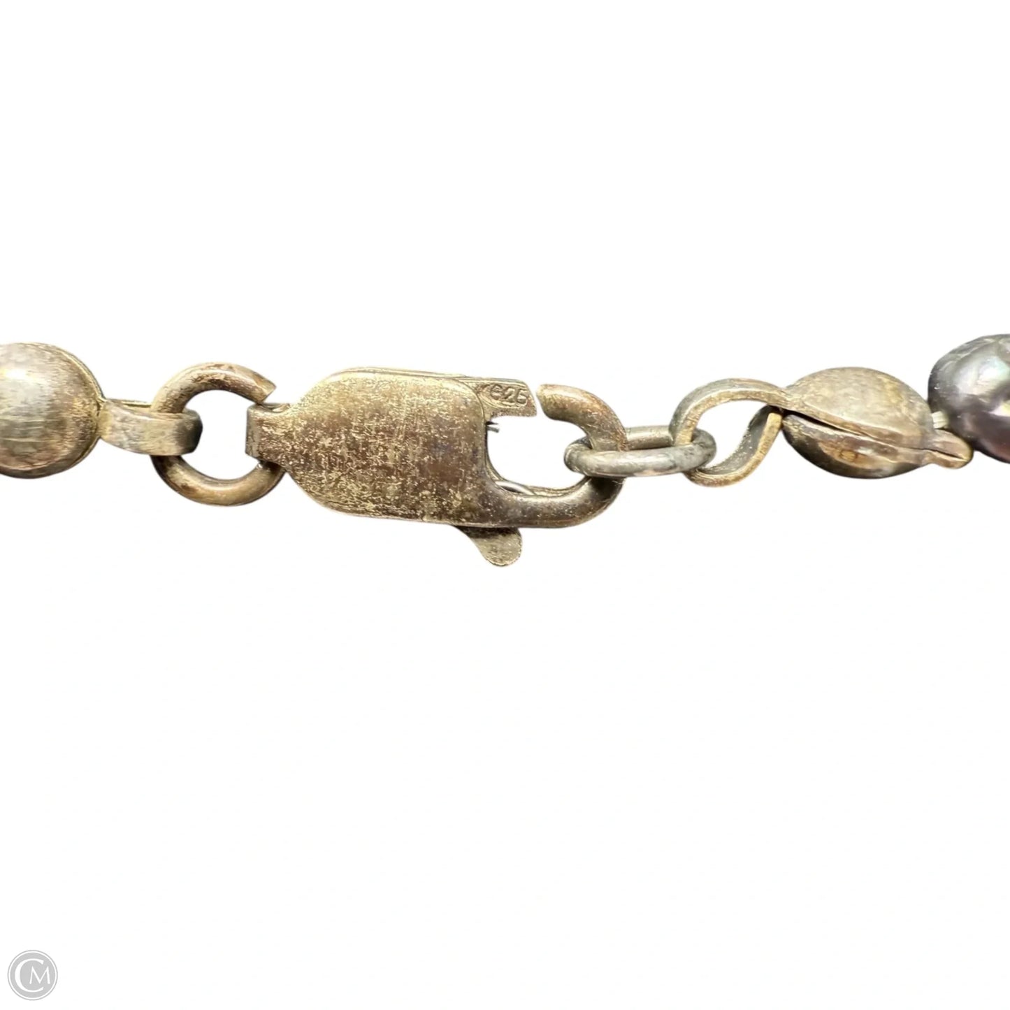 Sterling Silver, Black Pearl & Multi Gemstone Pendant Necklace