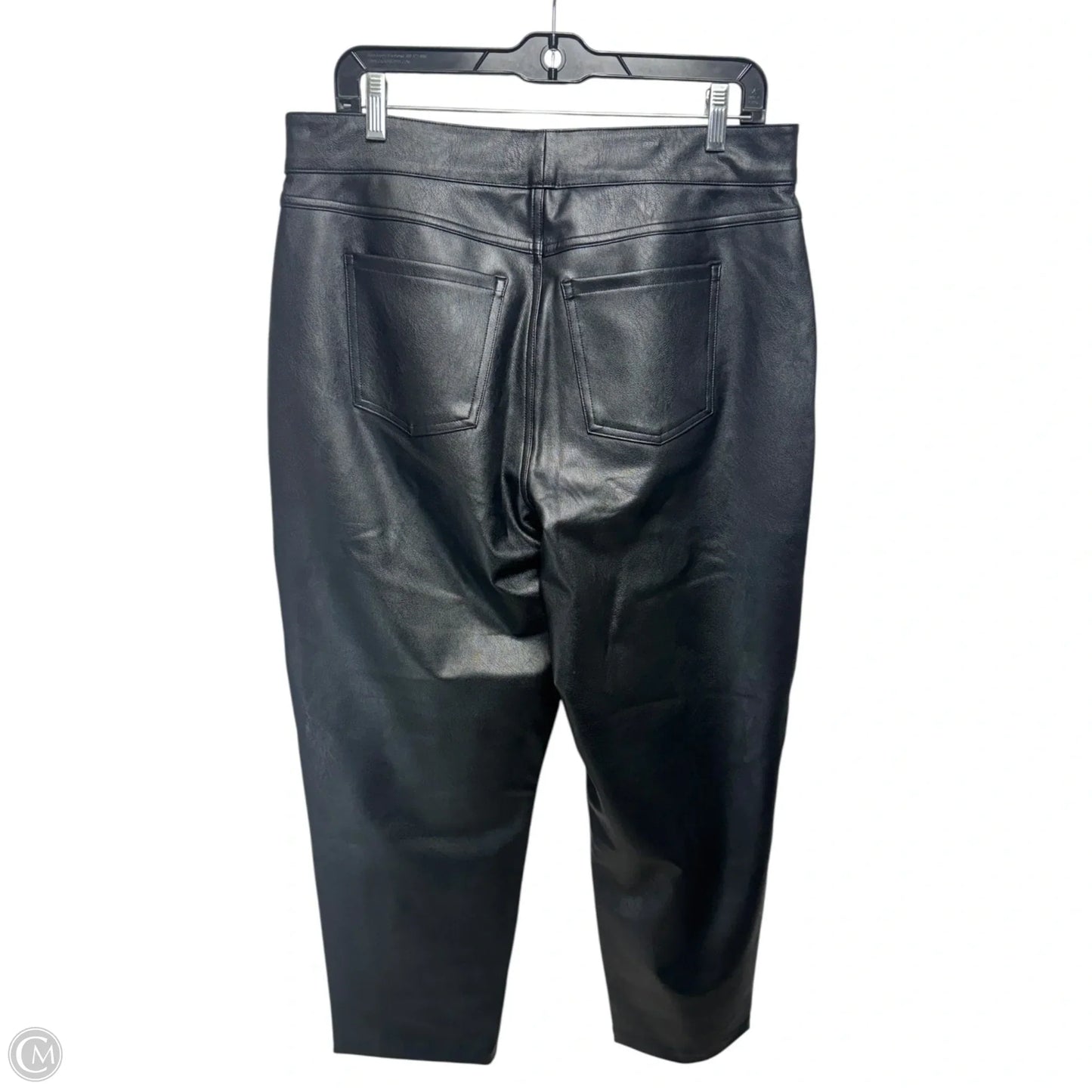 Slim Faux Like-Leather Straight Leg Pant By Spanx In Luxe Black, Size: XL