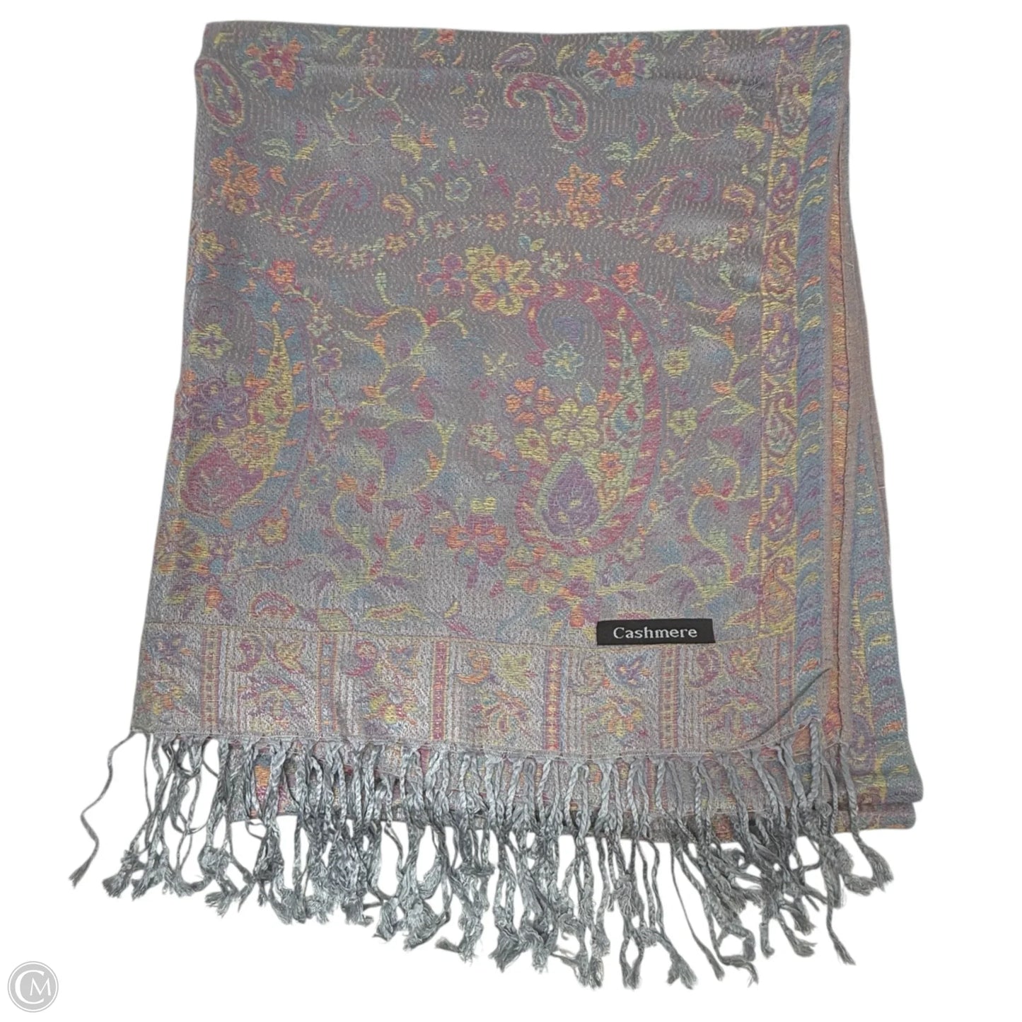 Paisley Print Cashmere ScarfWith Fringe