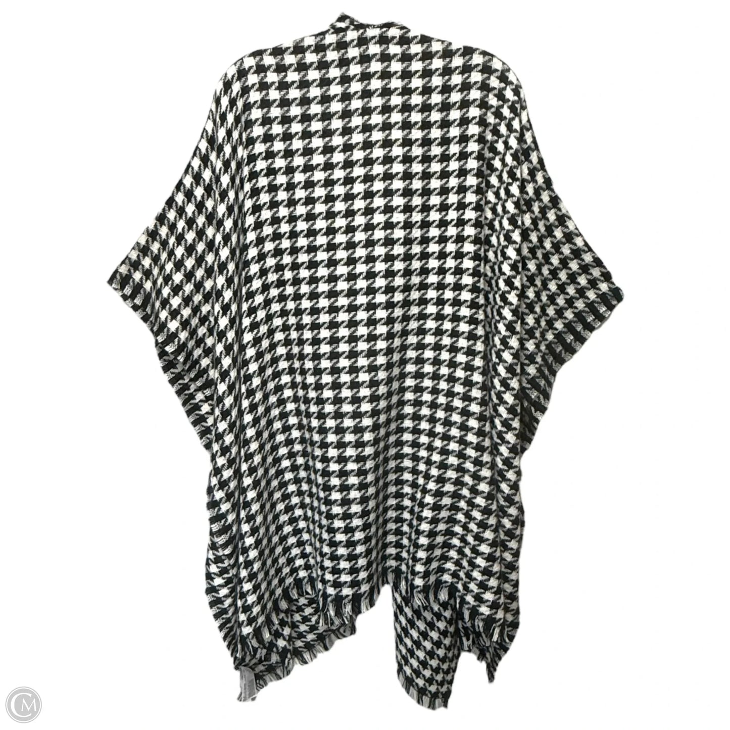 Flannel Poncho By Old Navy In Black & White Houndstooth