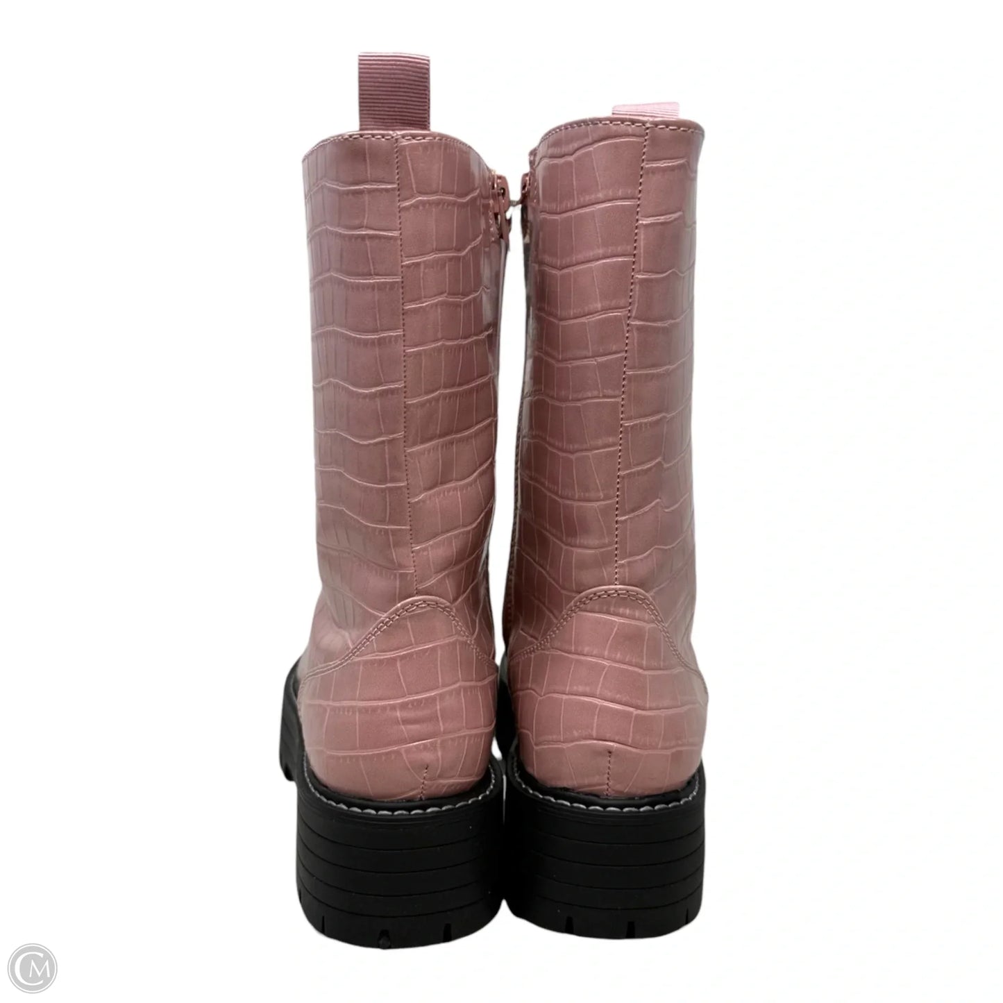 Limelight Mid Shaft Combat Boots By Sugar In Pink, Size: 7.5