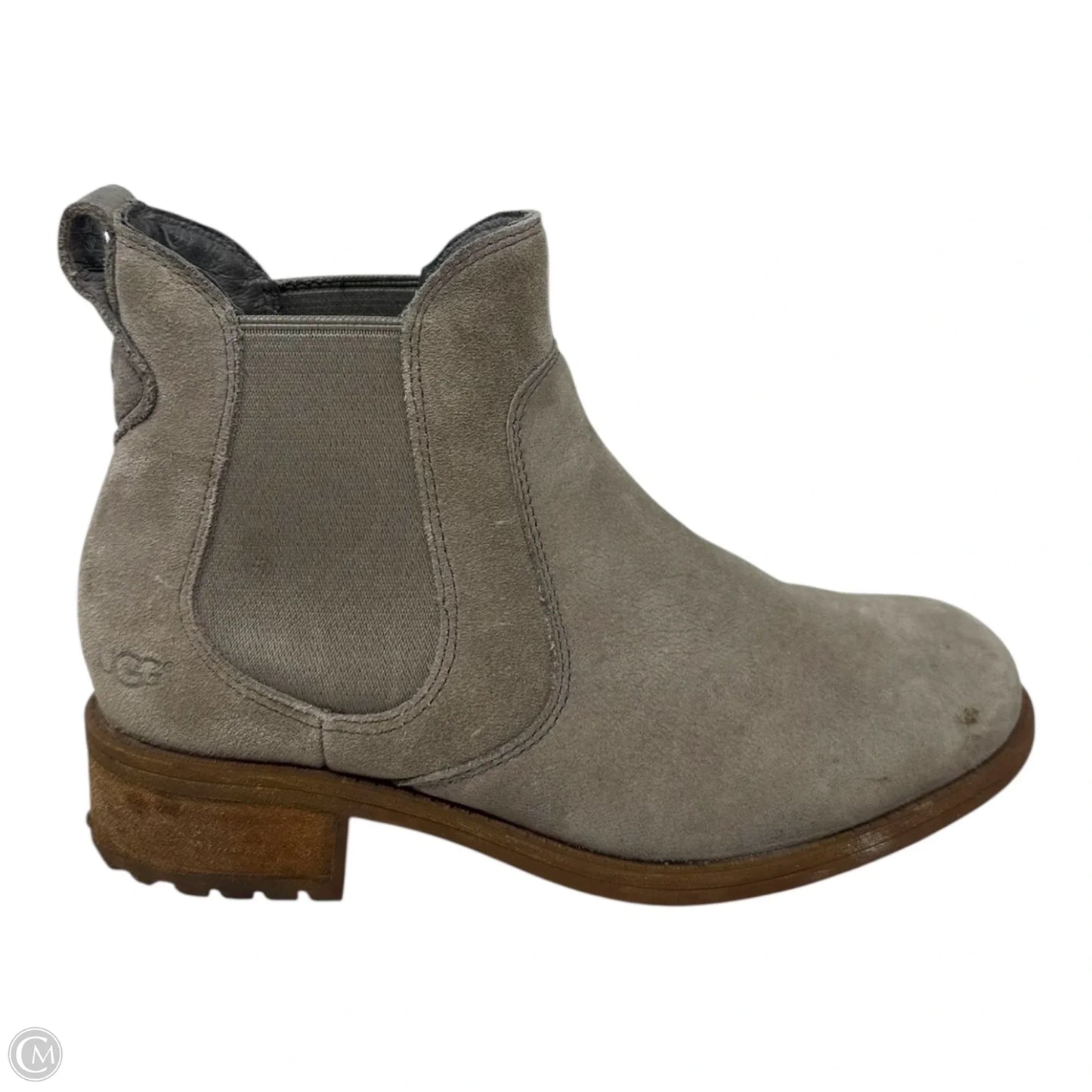 Boots Designer By Ugg In Grey, Size: 5.5