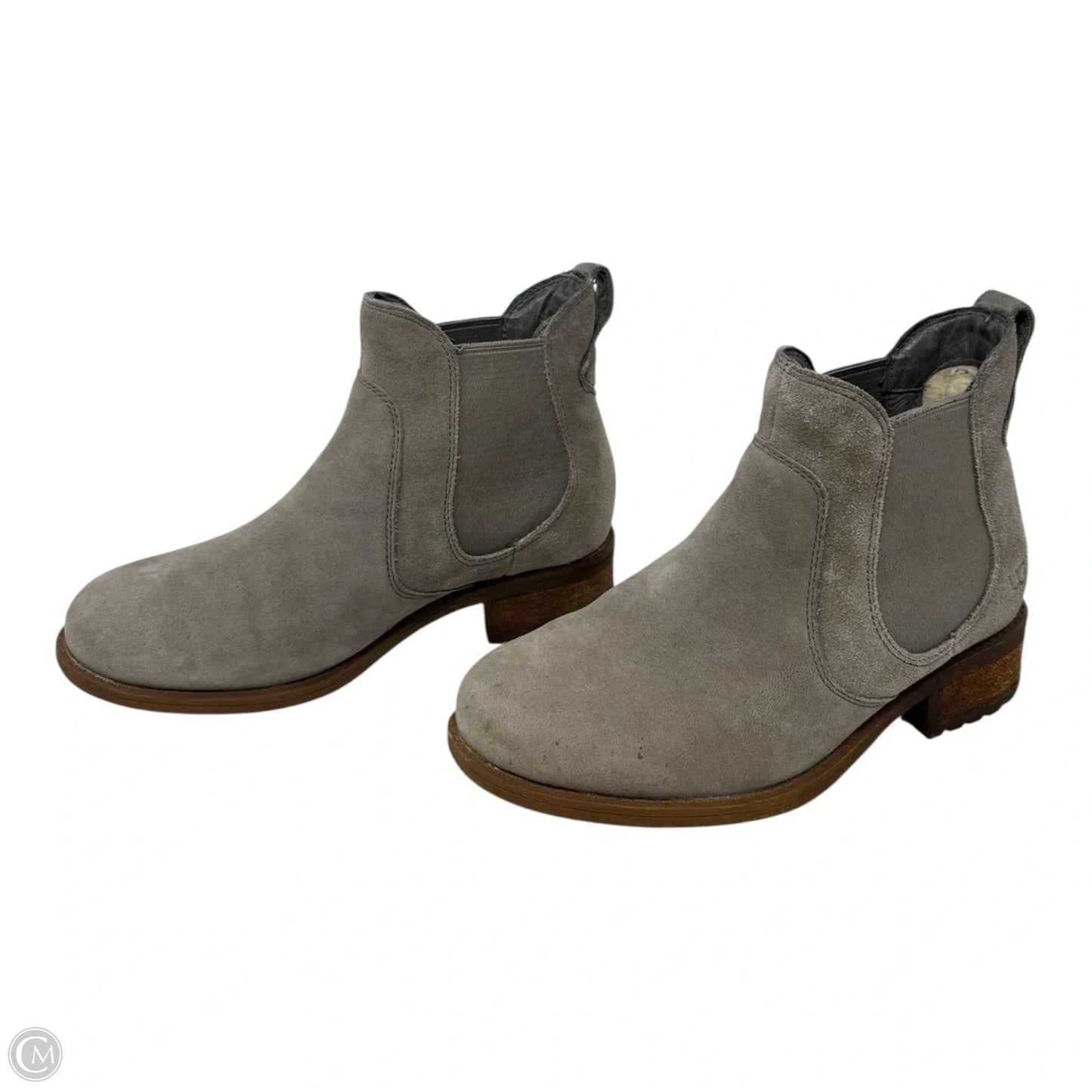 Boots Designer By Ugg In Grey, Size: 5.5