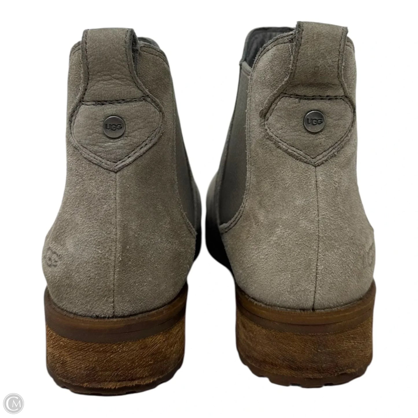 Boots Designer By Ugg In Grey, Size: 5.5